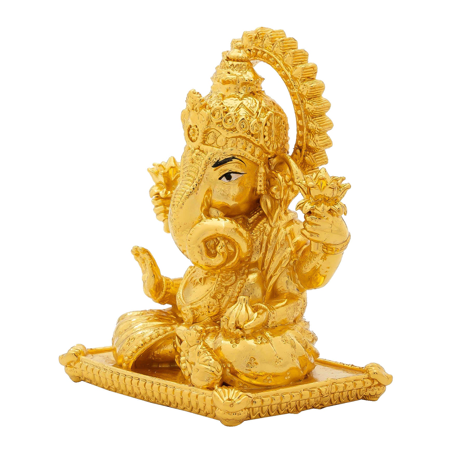 Lord Ganesha Idol – Traditional Hindu Deity Sculpture – Ganapati Murti/Statue with Arch Design – Home Temple & Puja Gift | PIDG225-0031