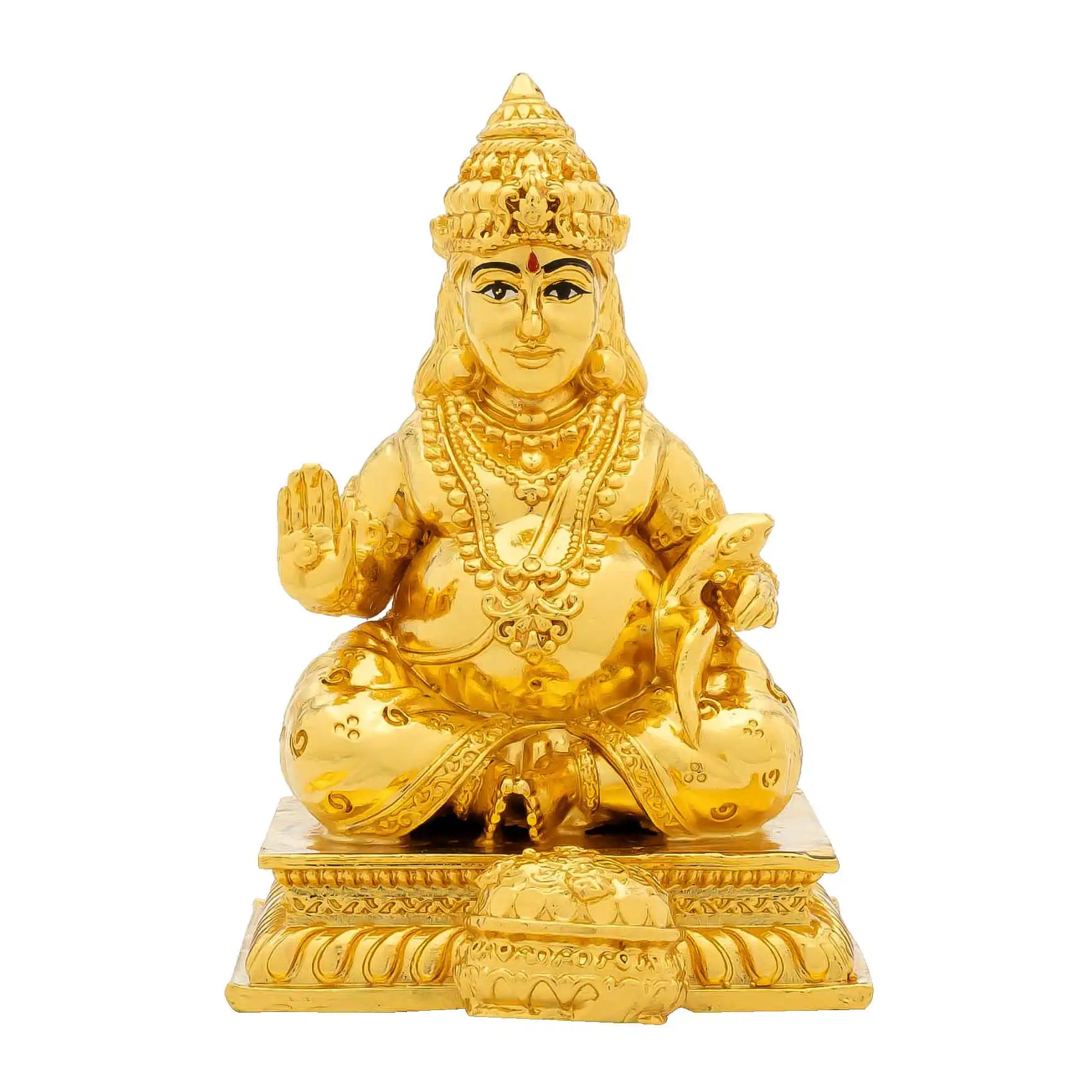 Lord Kubera Idol – Traditional Hindu Wealth God Sculpture – Indian Mandir Decor – Home & Festive Gift | PIDKU4-055