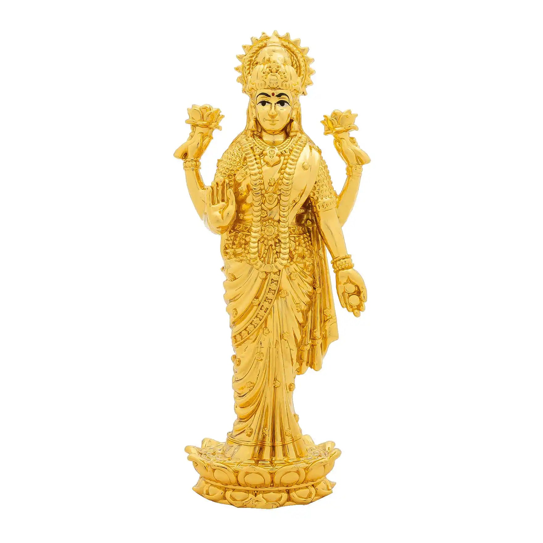 Goddess Lakshmi devi Idol – Traditional Hindu Deity Sculpture – Lakshmi Mandir Decor – Home & Puja Gift PIDLA85-009