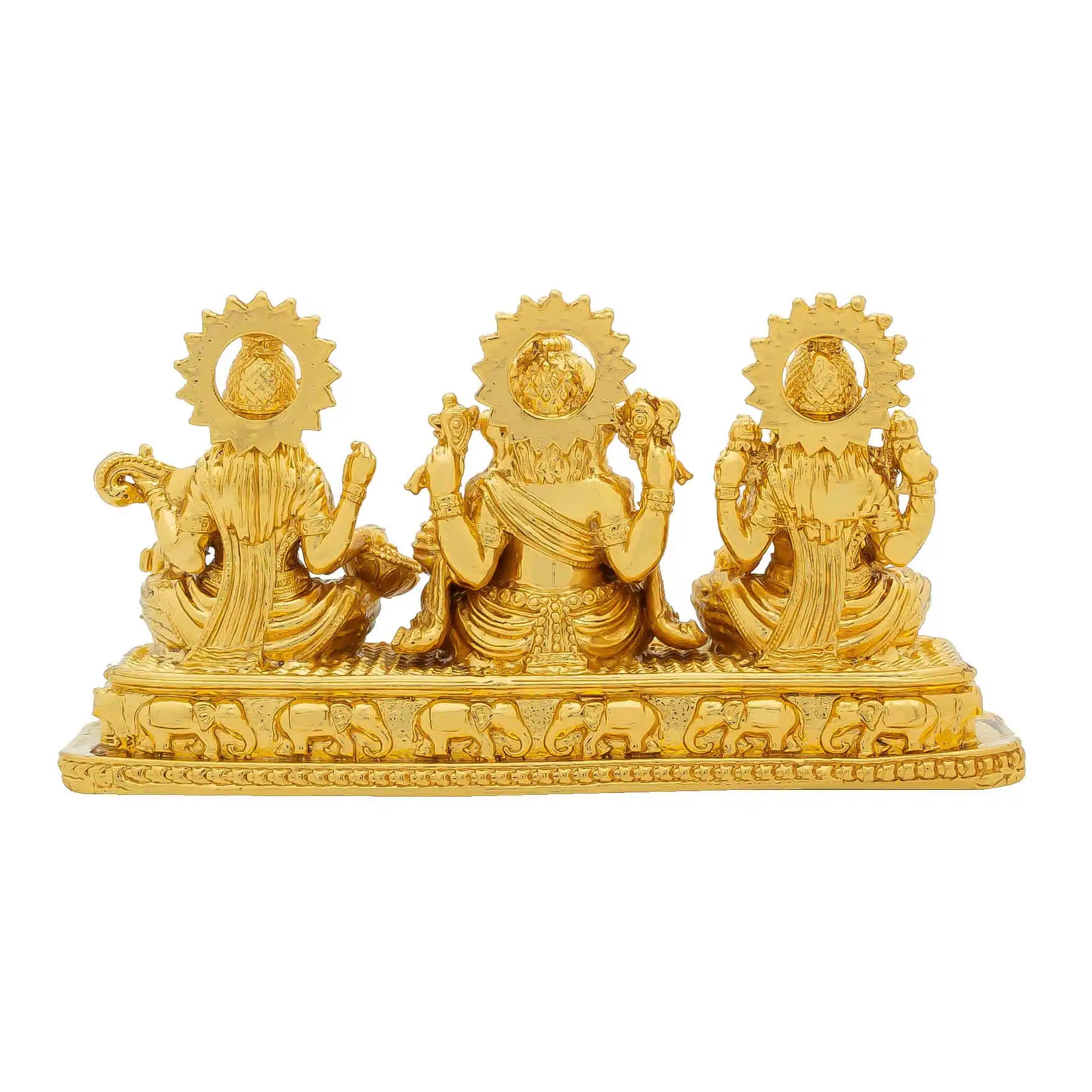 Lakshmi-Ganesha-Saraswati Idol – Traditional Indian Puja Décor – Home Temple/Mandap Gift/Festive | PIDLGS6-0021