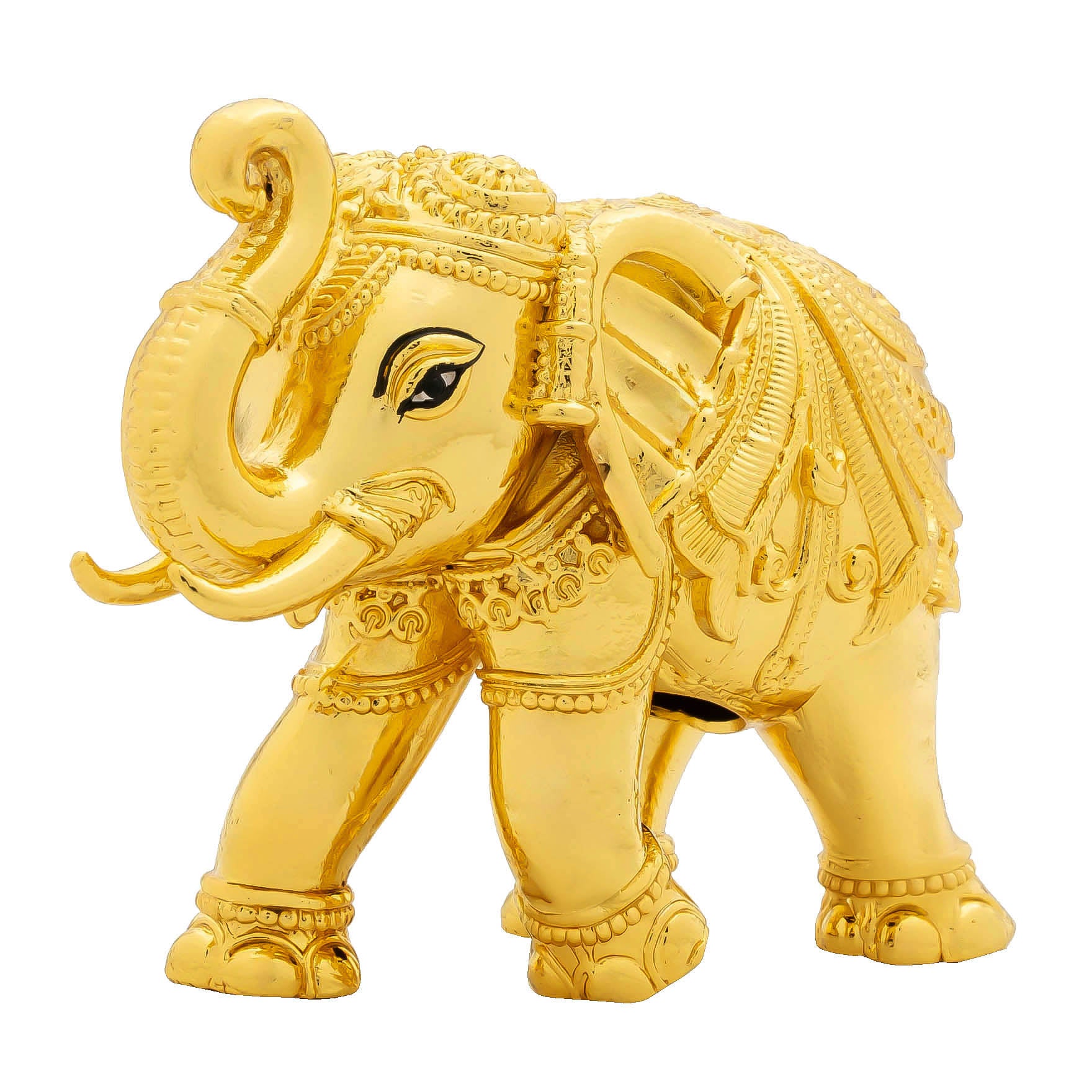 Elephant Figurine – Ornate Temple Style with Intricate Carvings – Decorative Showpiece – Home Décor & Vastu Gift |PIDEL8-007