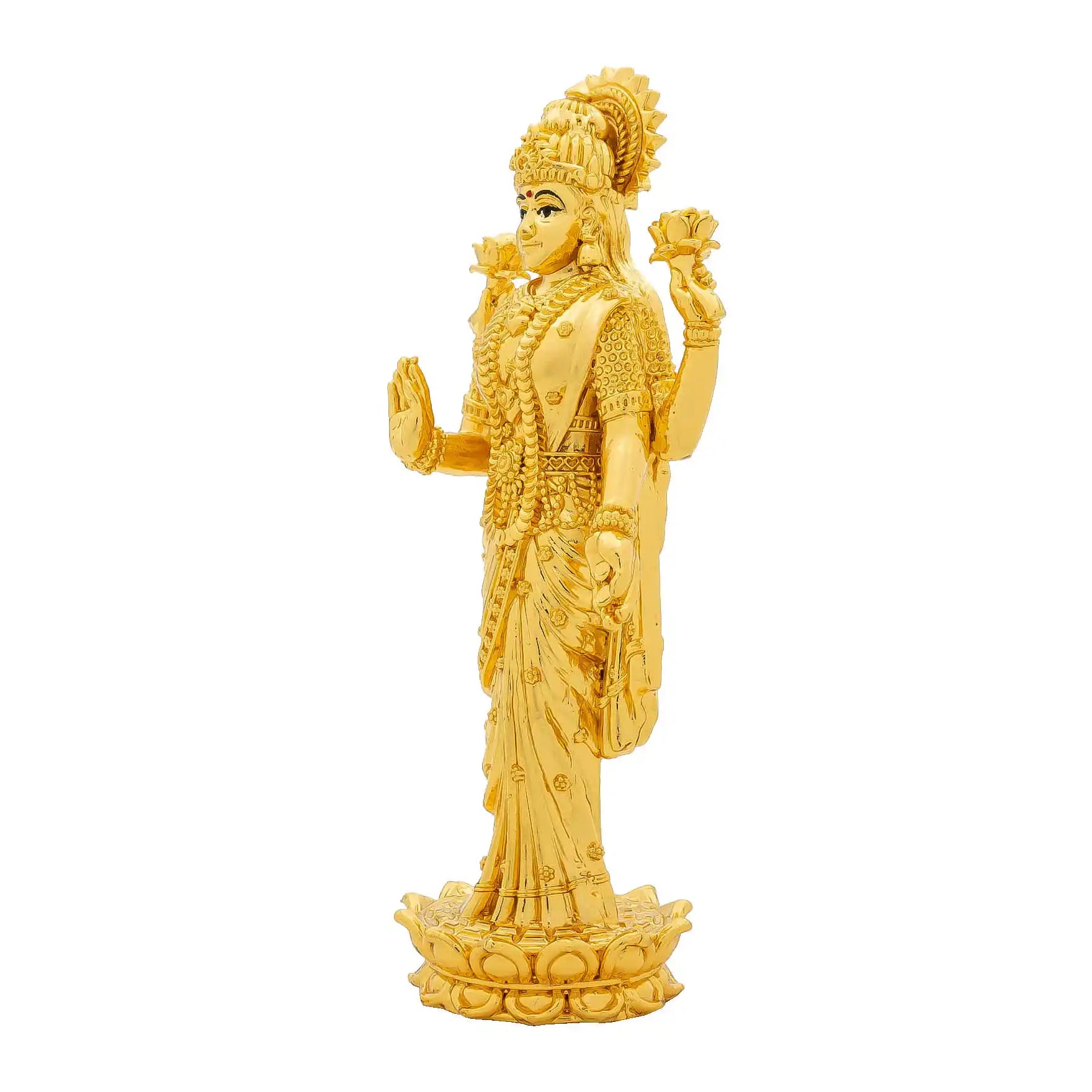 Goddess Lakshmi Idol – Standing Posture Design – Traditional Hindu Deity Sculpture – Lakshmi Mandir Decor – Home & Puja Gift | PIDLA78-0021