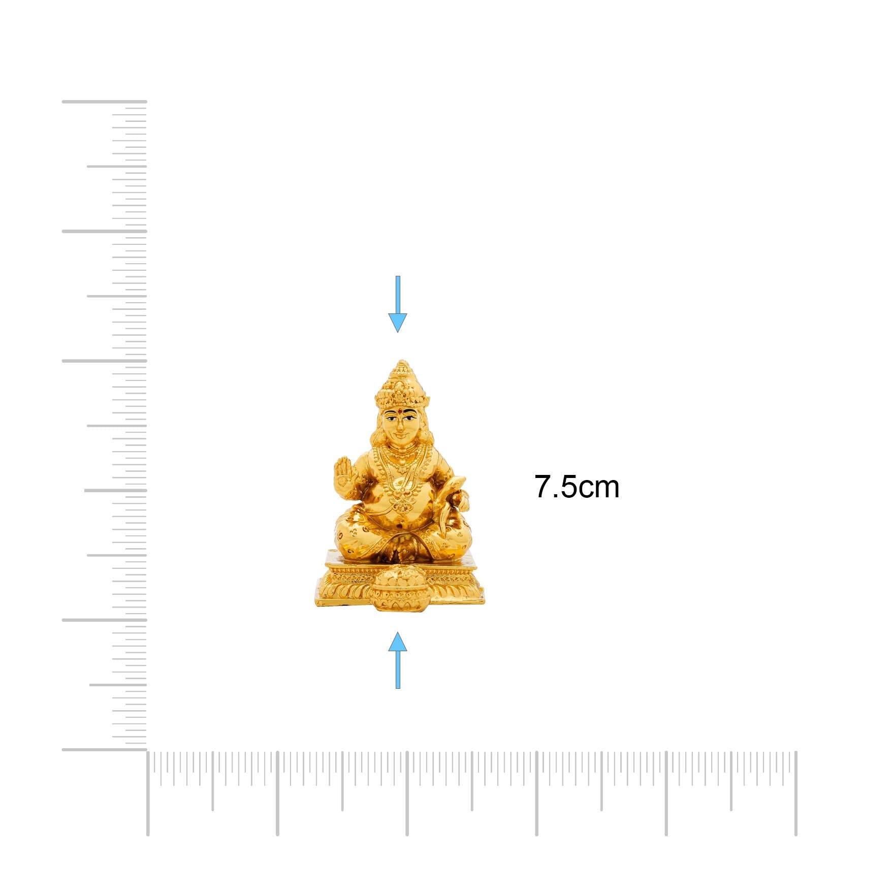 Lord Kubera Idol – Traditional Hindu Wealth God Sculpture – Indian Mandir Decor – Home & Festive Gift | PIDKU7-004