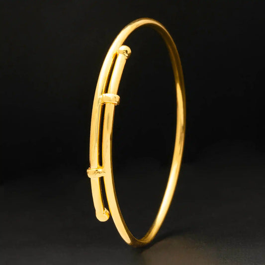 Bar Slide Wire Adjustable Baby Bangle Gold Layered – Adjustable Bangle, Geometric or Modern, Minimal – product view 1