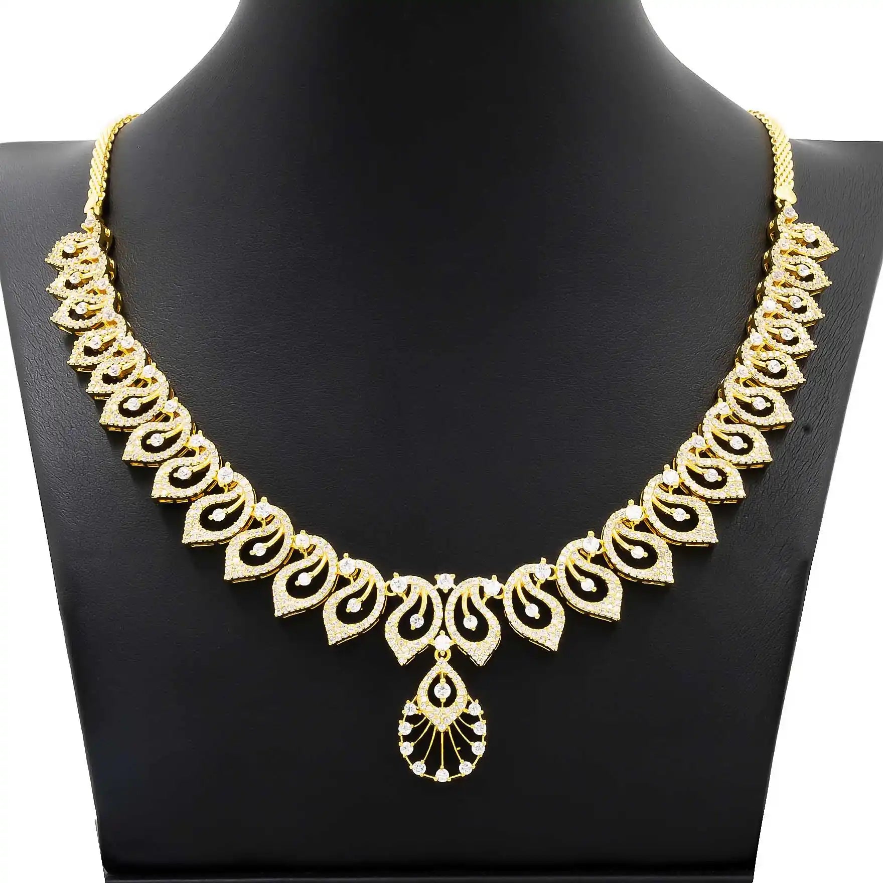 Stone Necklace with Stud PMSNS45W-008, PMSHST37W-082