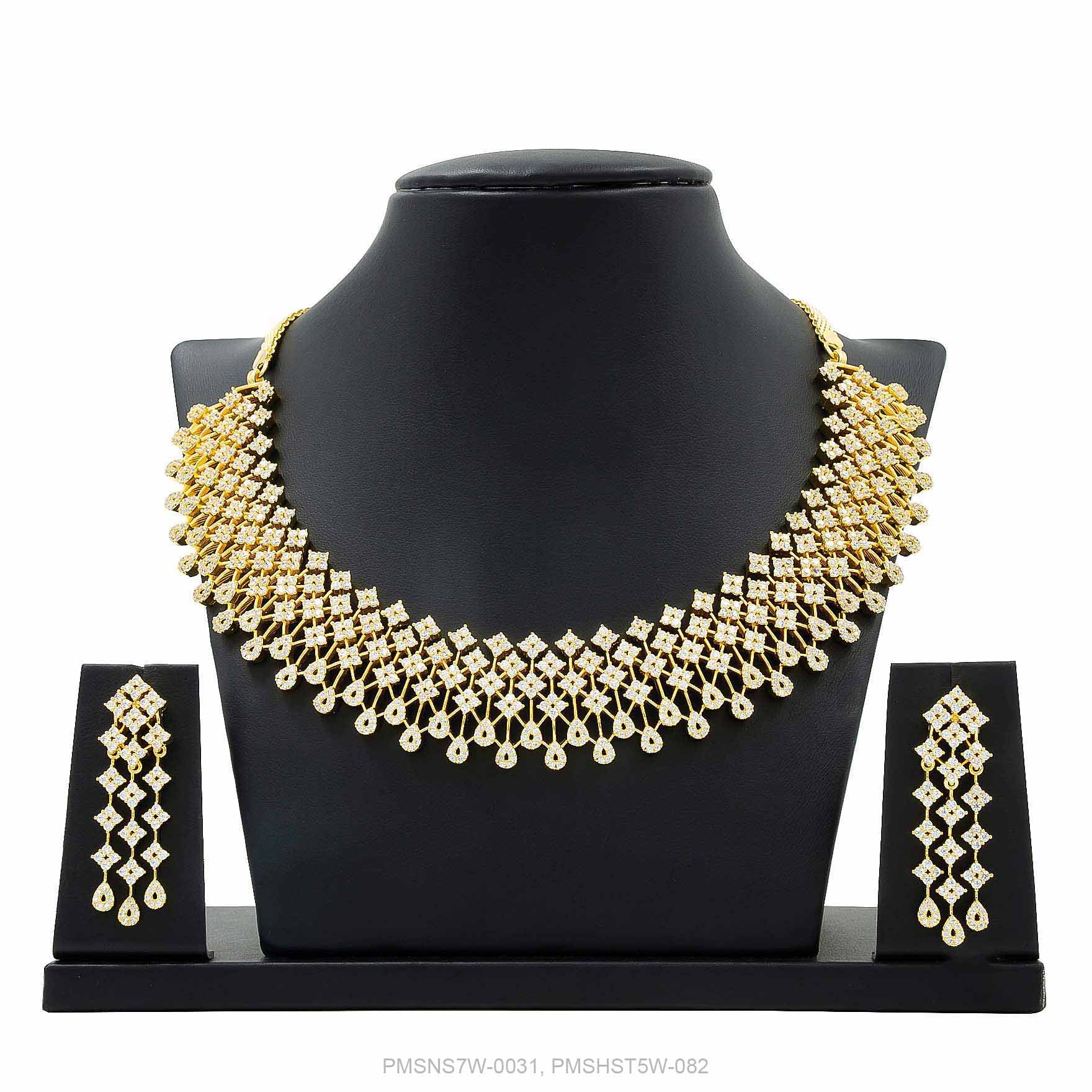 Stone Necklace with Stud PMSNS7W-0031, PMSHST5W-082