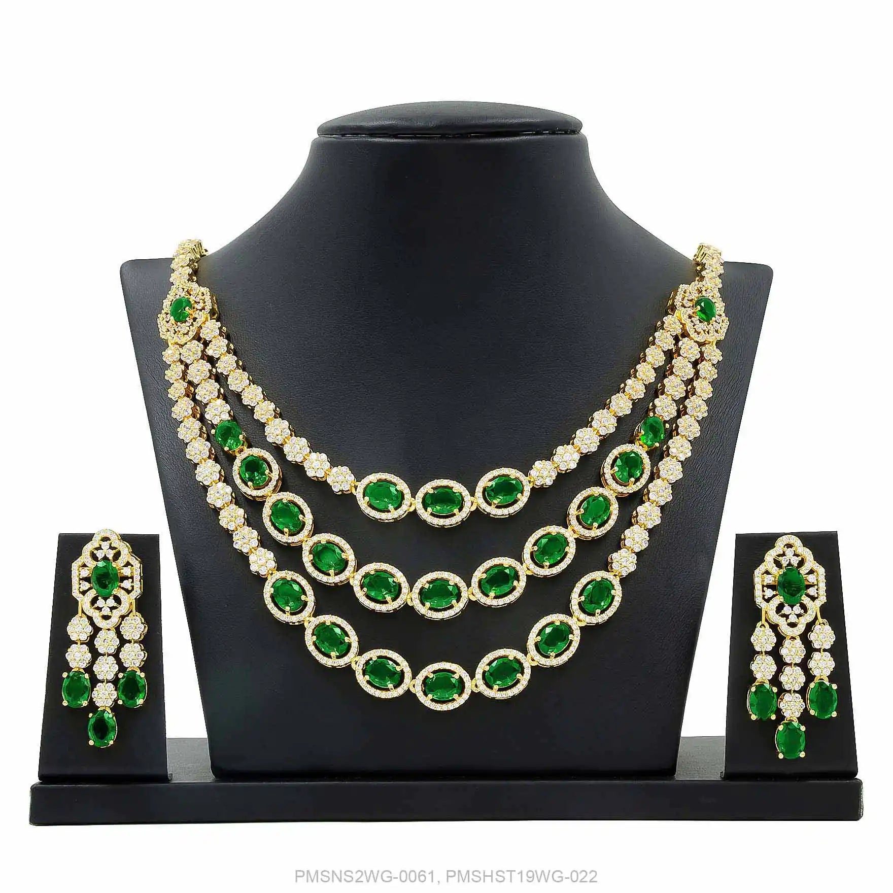 Stone Necklace with Stud PMSNS2WG-0061, PMSHST19WG-022