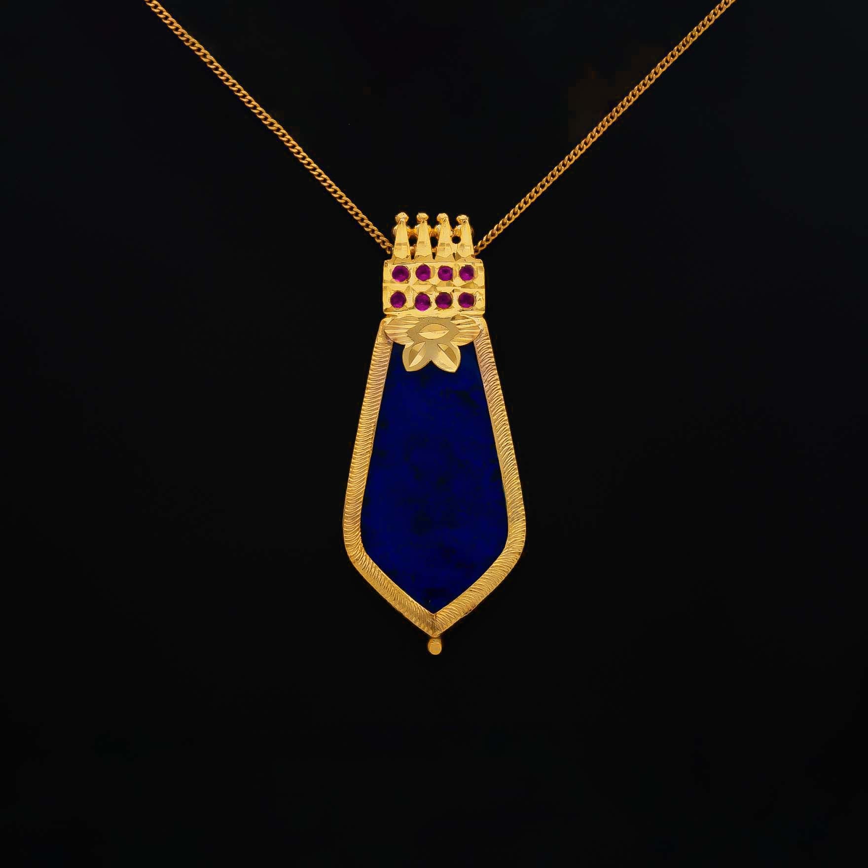 Palakka Blue Stone Locket PSPKLTNBL4a-083