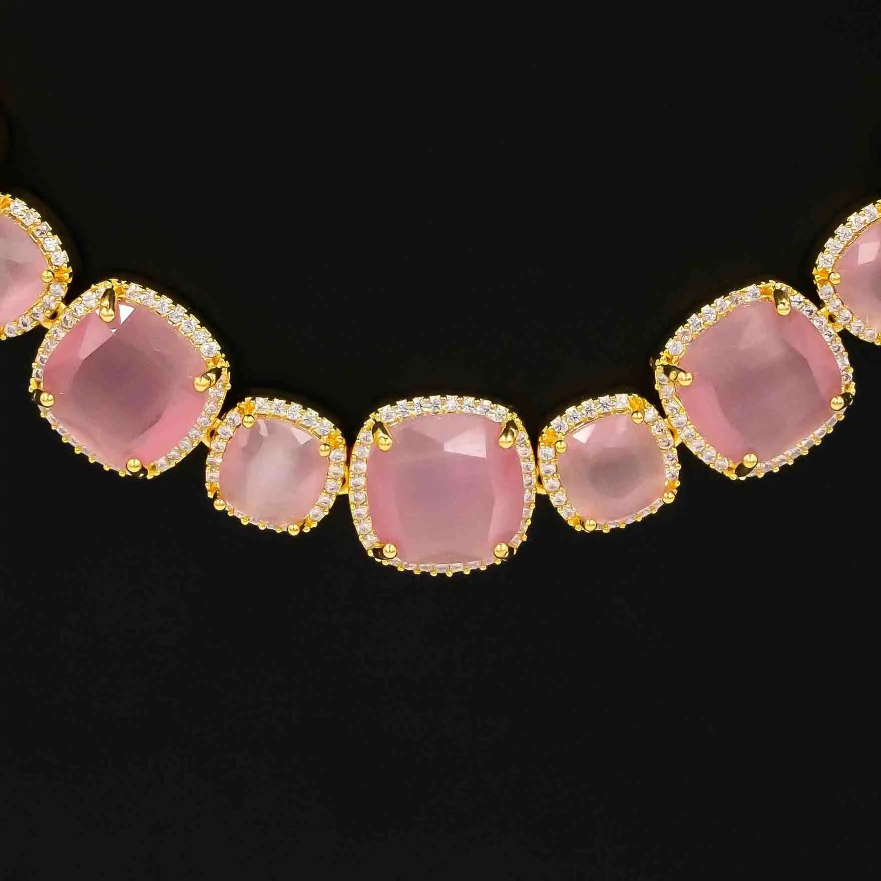 Stone Necklace with Stud PMSNS23WPN-008, PMSHST15WPN-082