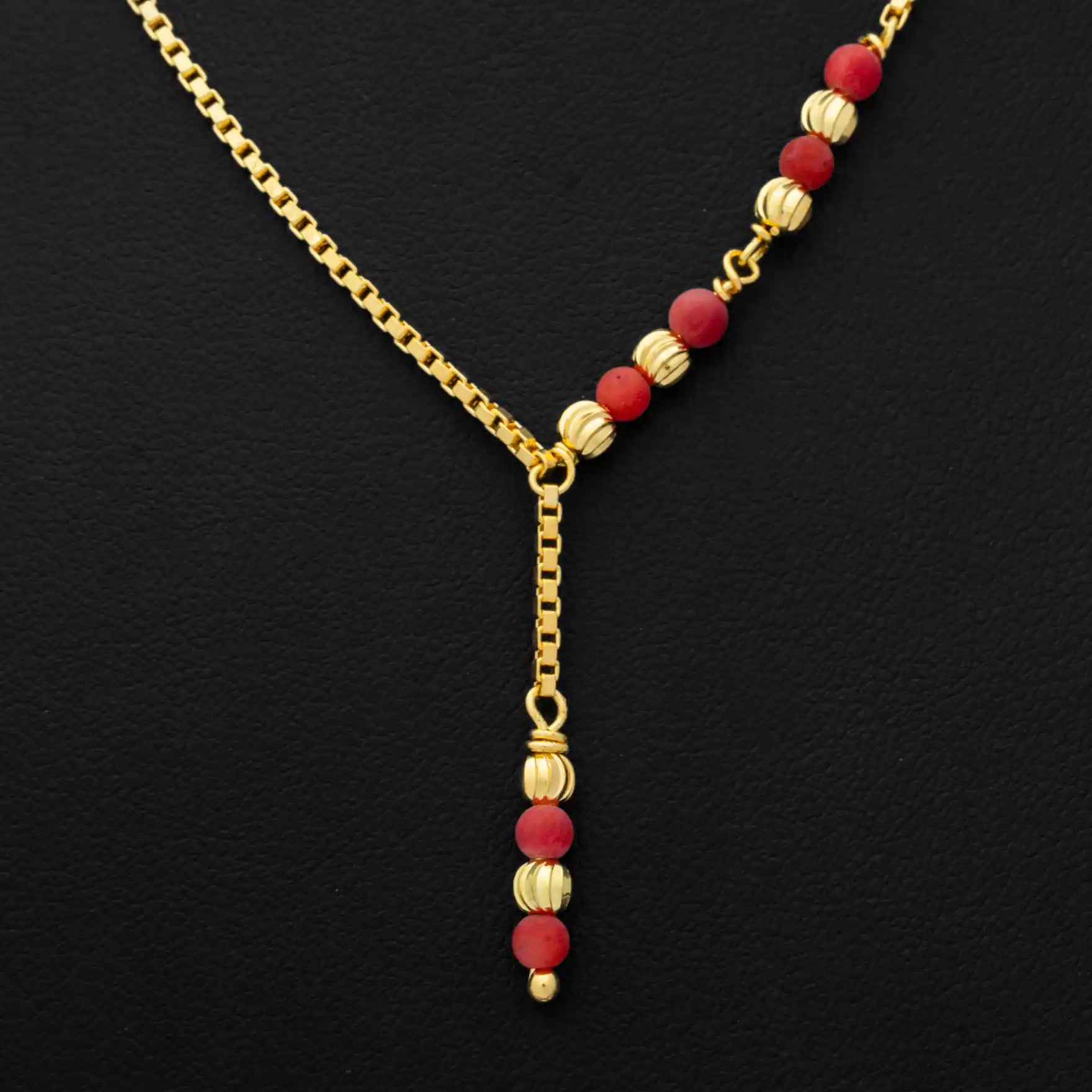 Coral Stone Necklace PPNS14C-053