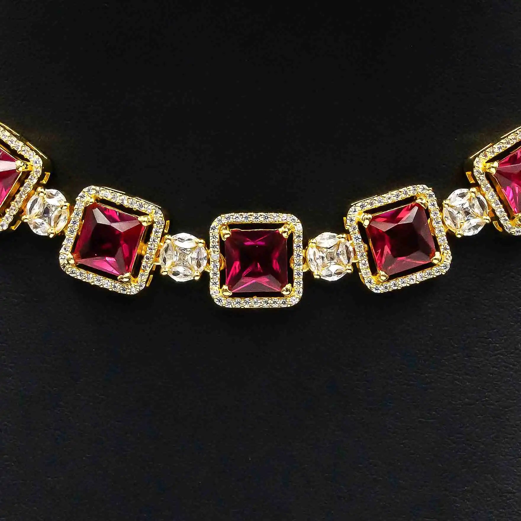 Stone Necklace with Stud PMSNS24WX-008, PMSHST11WX-003