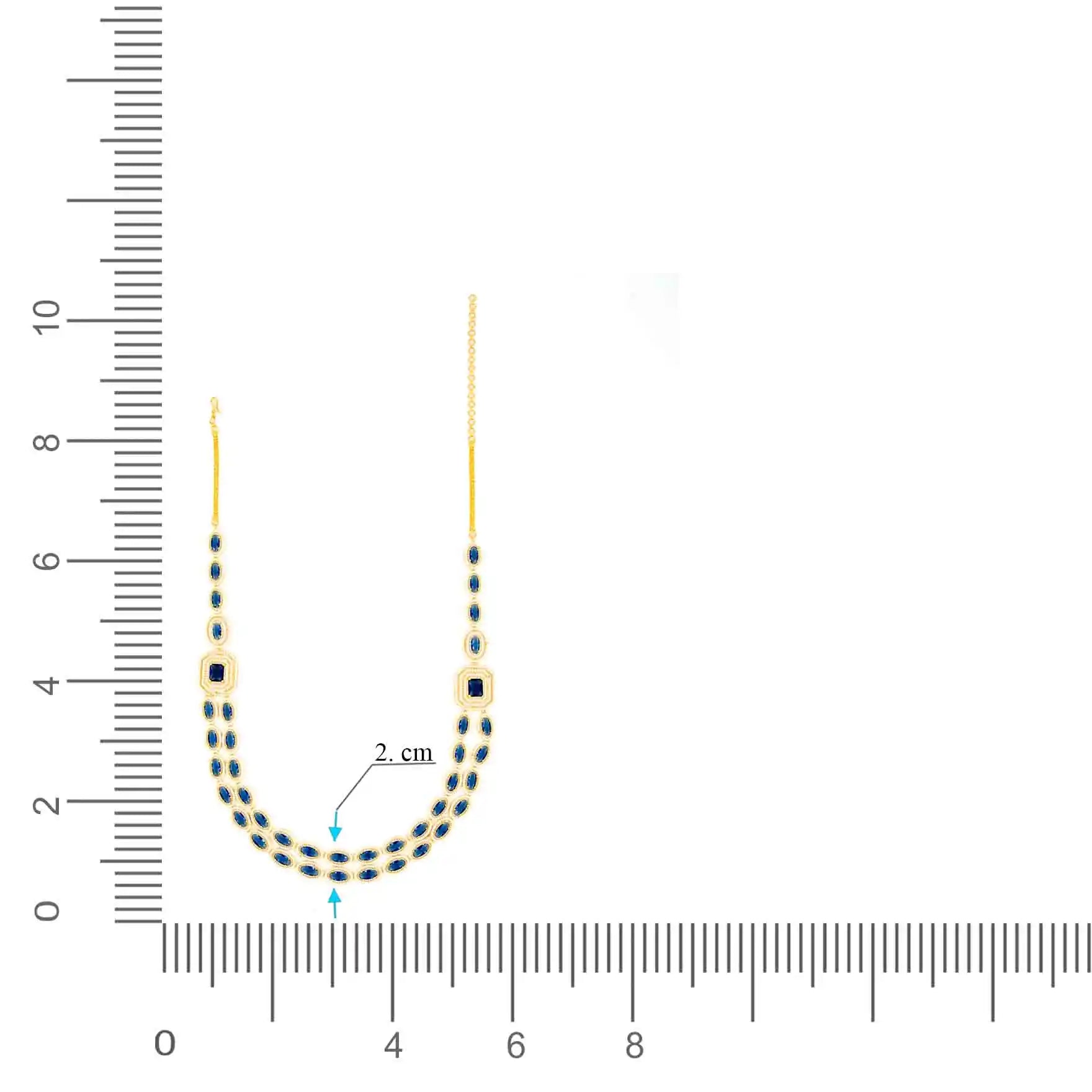 Stone Necklace with Stud PMSNSM2WB2-0051, PMSHST9WBL-003