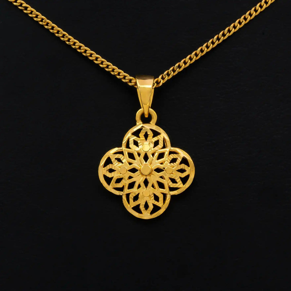 Golden Pendant PGLT142-09 - Gold Plated Jewellery | Parakkat Jewels