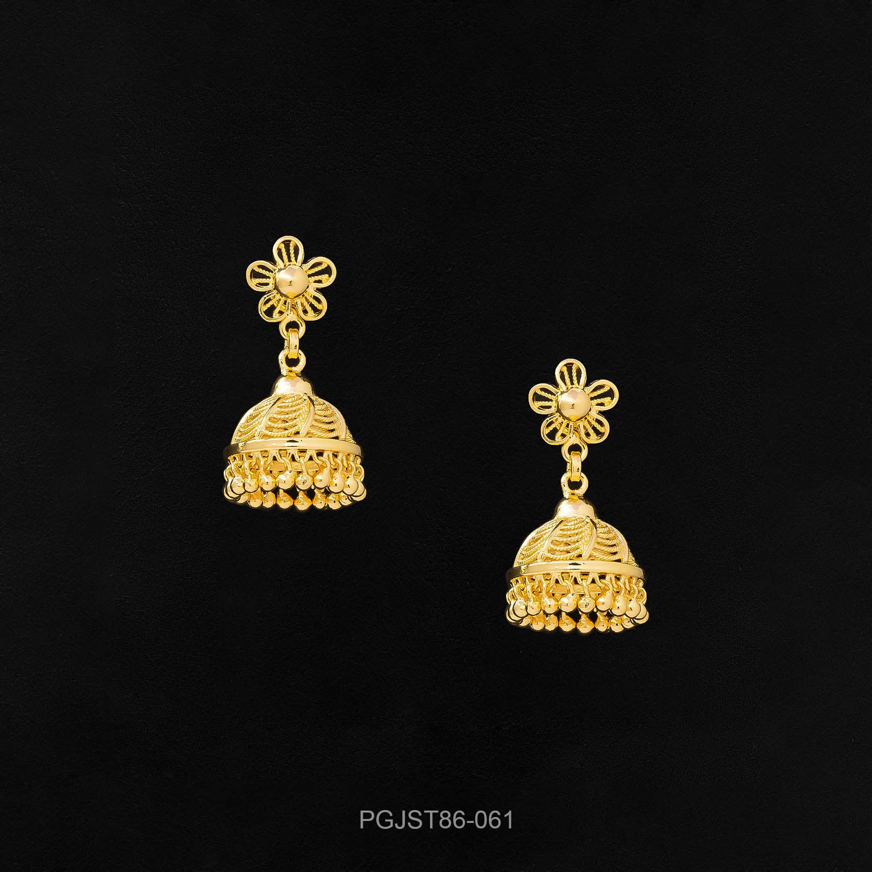 Get Gold Plated Jimikka Stud Earrings Online | Parakkat Jewels