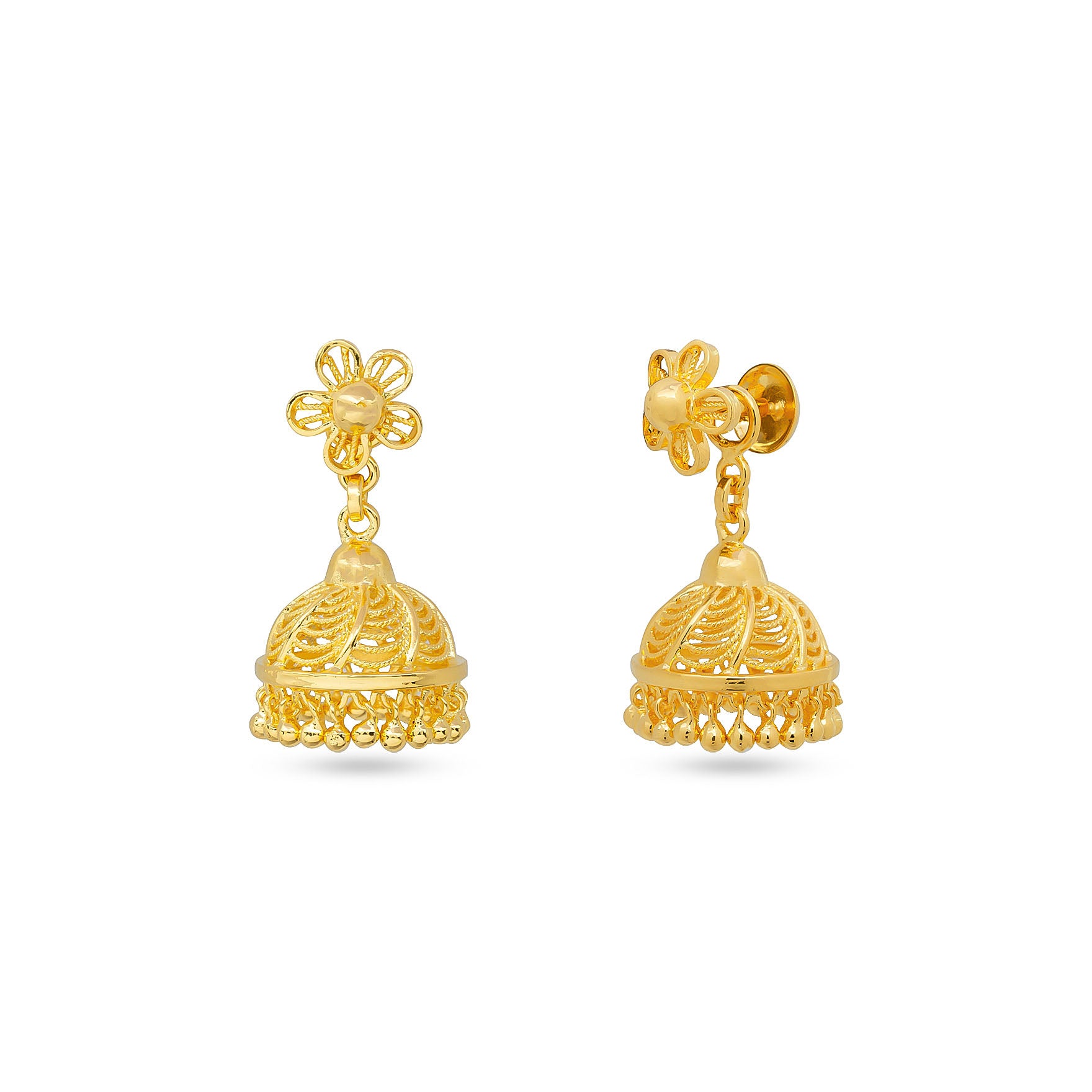 Get 24k Gold Plated Jimikka Stud Earrings Online | Parakkat Jewels