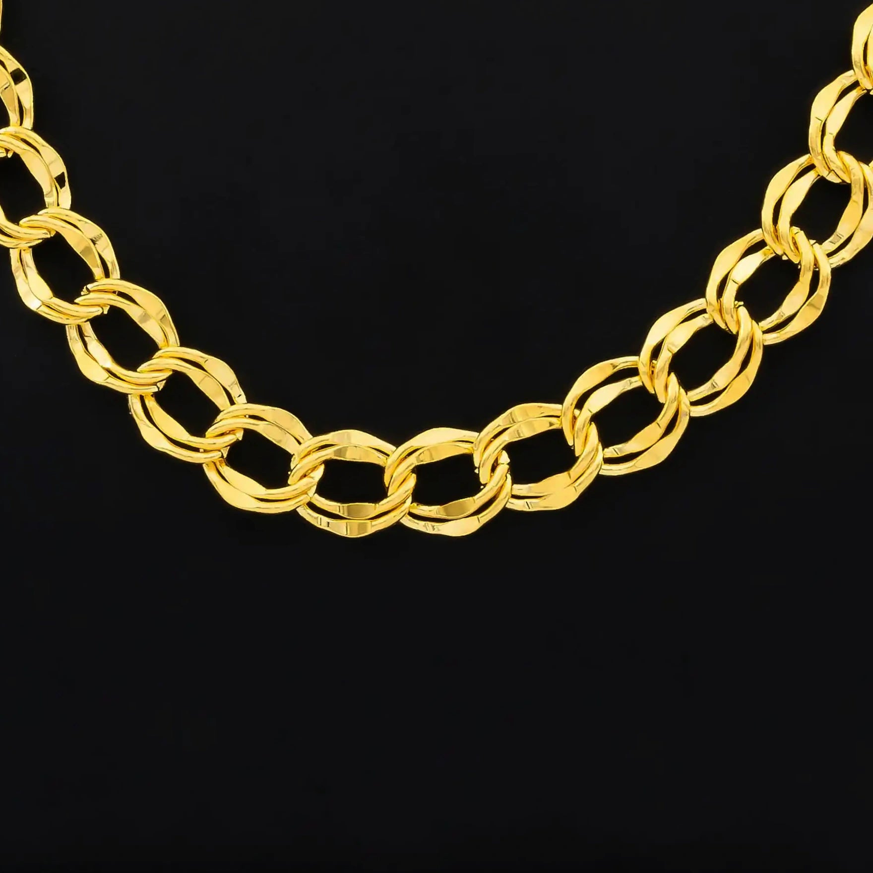 Oval Curb Link Chain Gold Layered