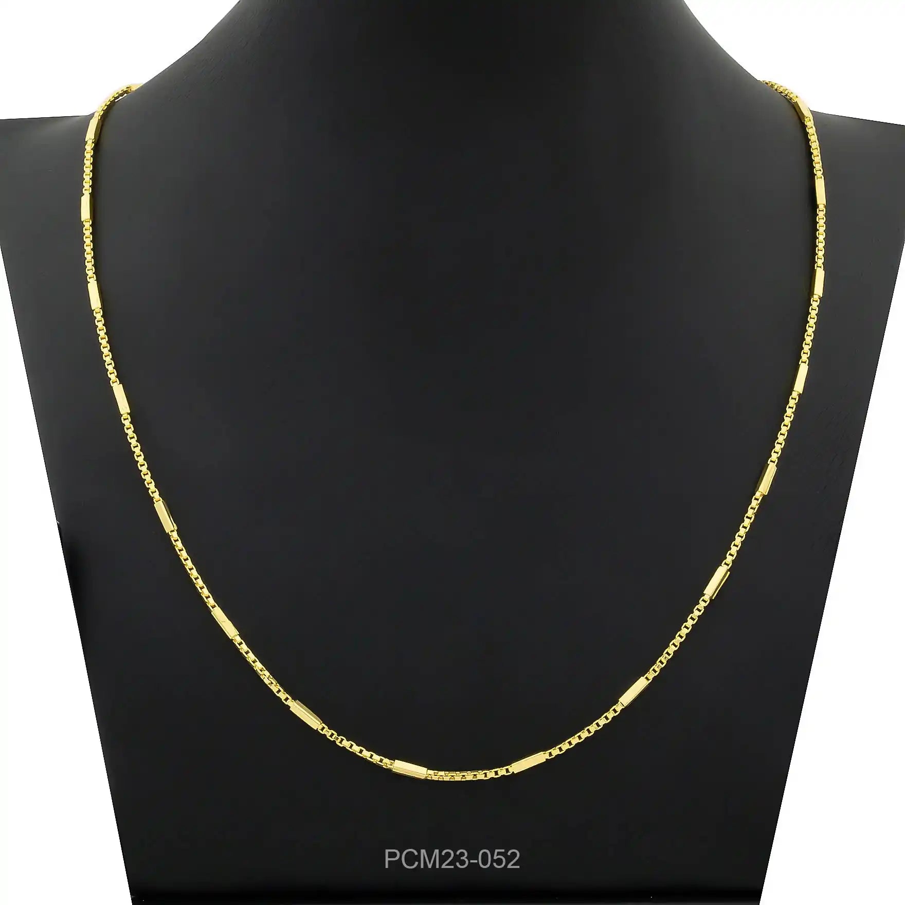 Golden Bar Figaro Millennium chain PCM21-052
