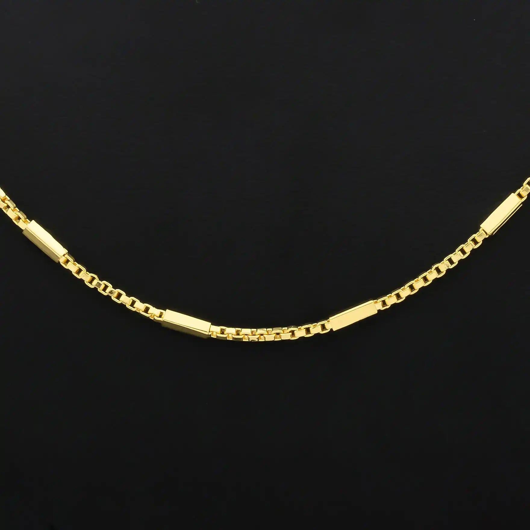 Golden Bar Figaro Millennium chain PCM21-052