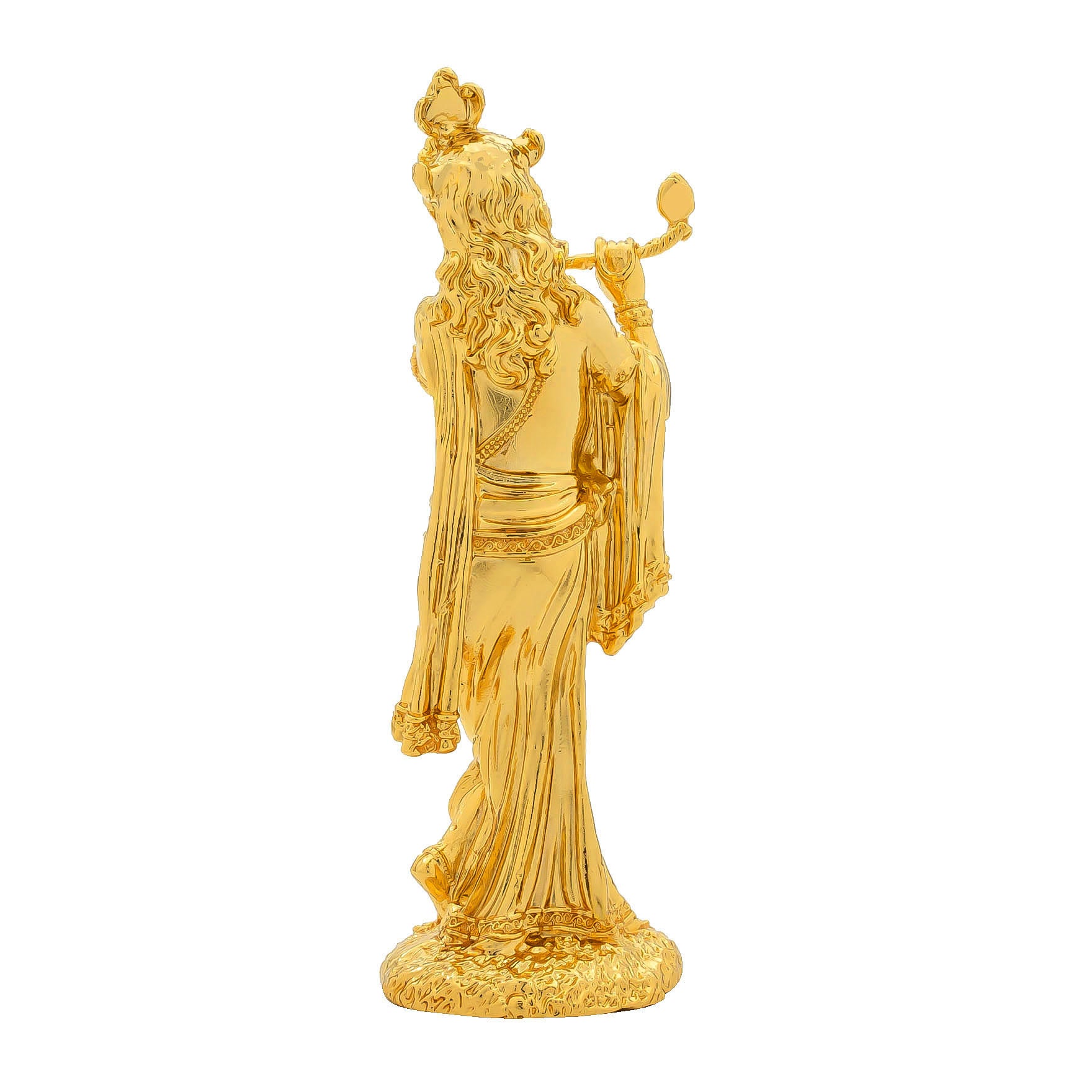Lord Krishna Idol – Traditional Hindu Deity Sculpture – Krishna (Flute Playing Pose) Mandir Decor – Home & Puja Gift | PIDKR43-009