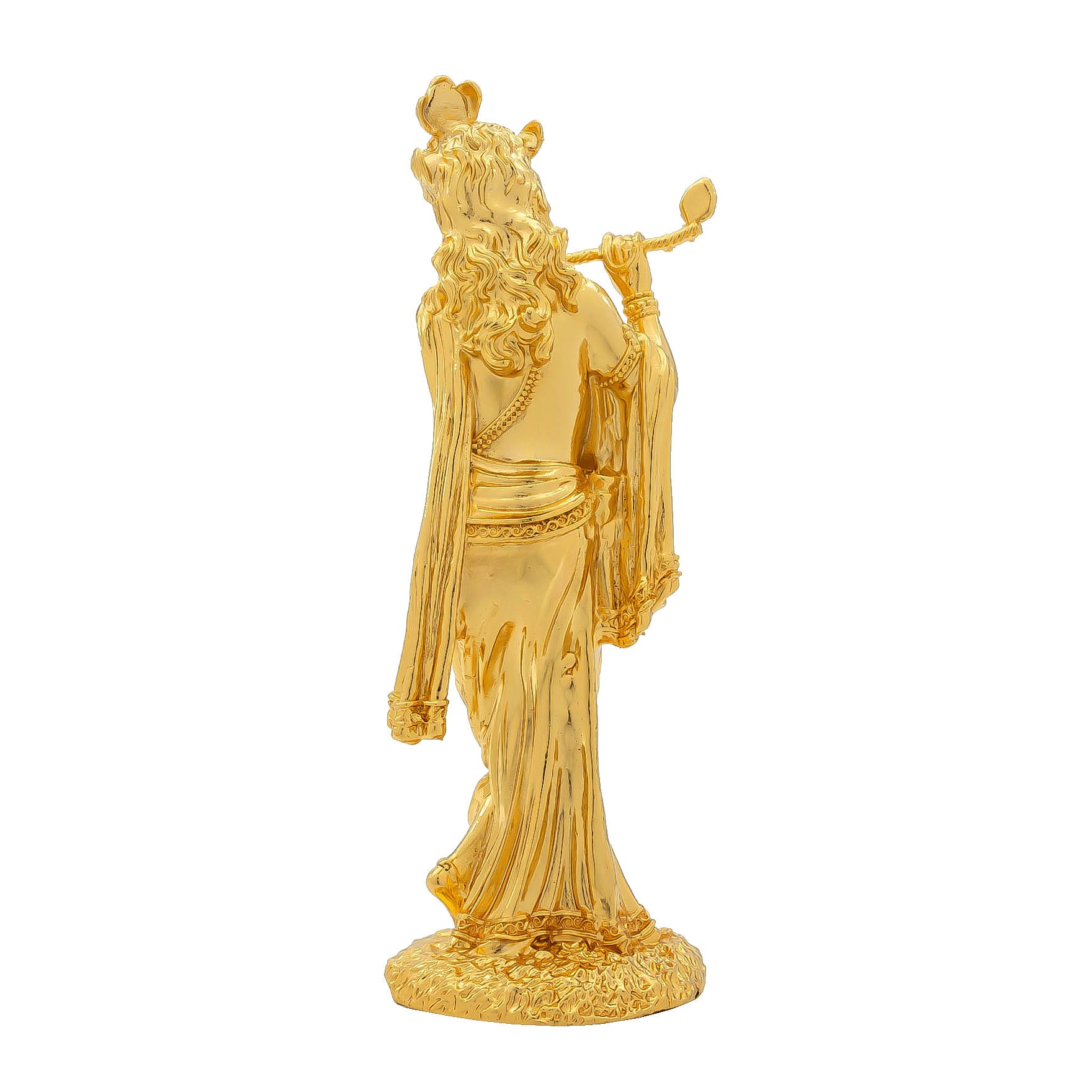 Lord Krishna Idol – Traditional Hindu Deity Sculpture – Krishna (Flute Playing Pose) Mandir Decor – Home & Puja Gift | PIDKR45-0071