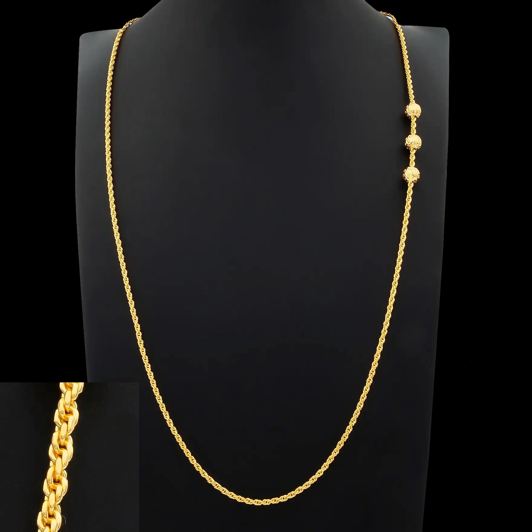 Bead Duo Station Chain Mop Gold Layered