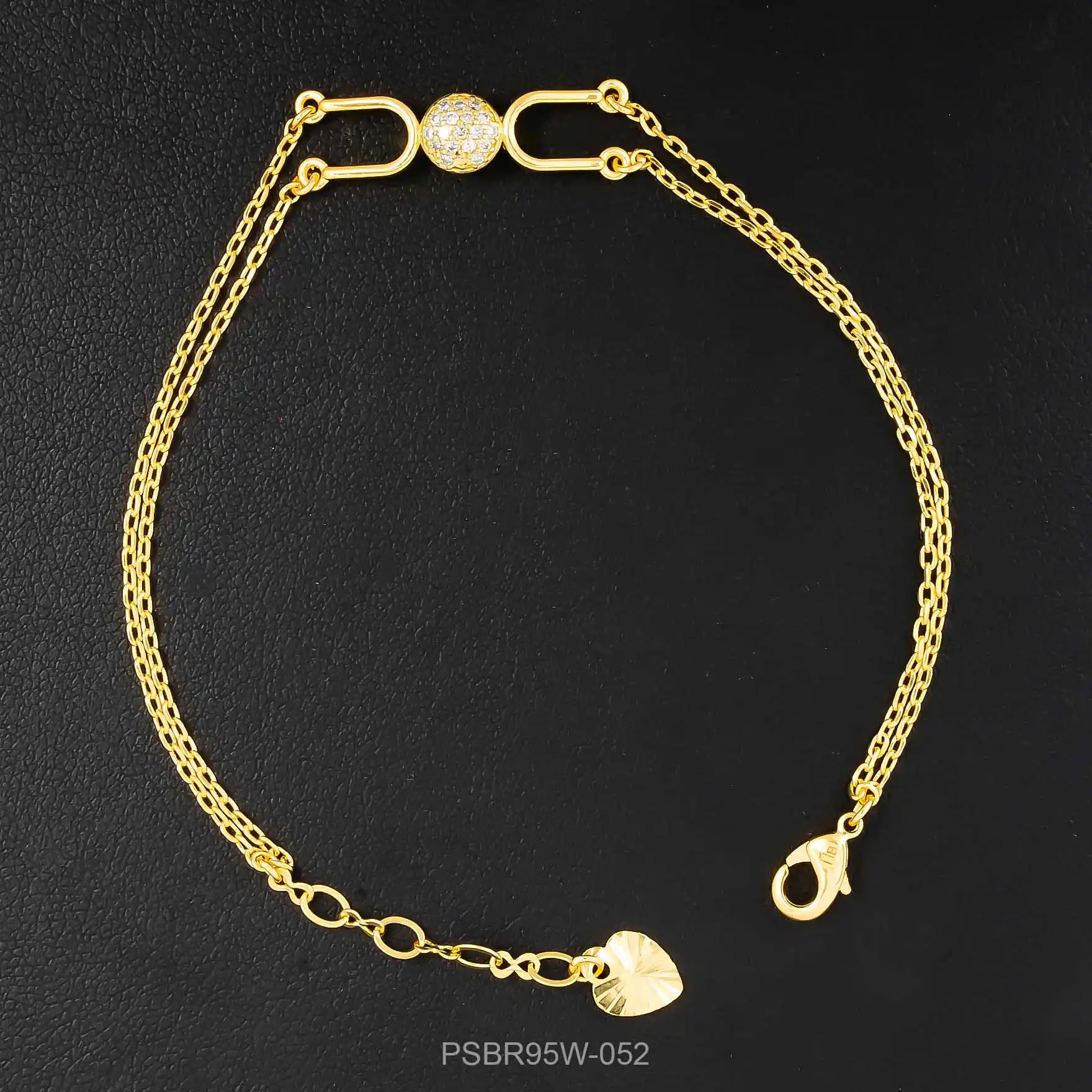 Buy Gold Layered Stone Bracelet Bangle for Girls | Parakkat Jewels