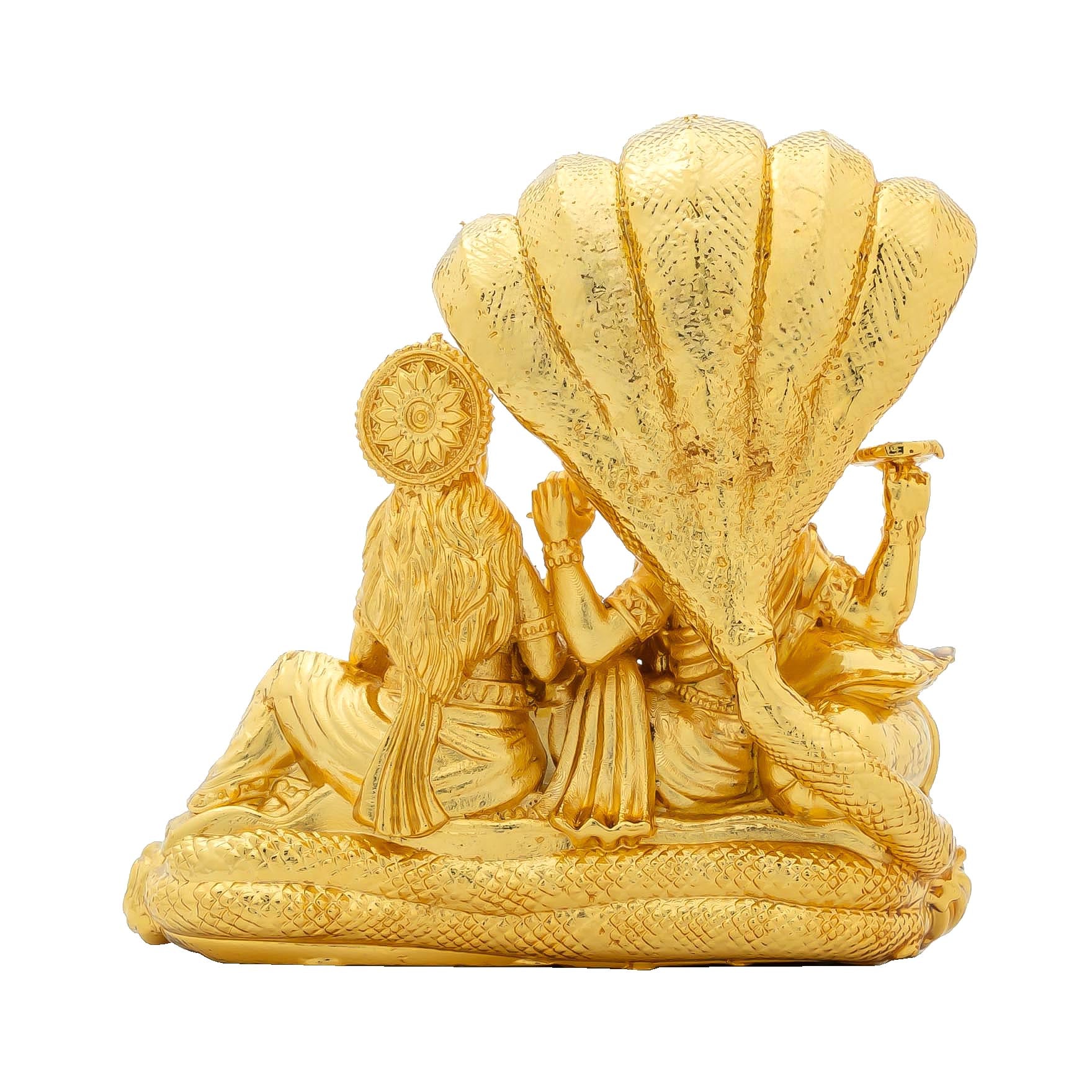 Lord Vishnu with Goddess Lakshmi on Sheshnag – Hindu Spiritual Figurine/Decorative Idol – Pooja & Home Decor |PIDVL5-0031