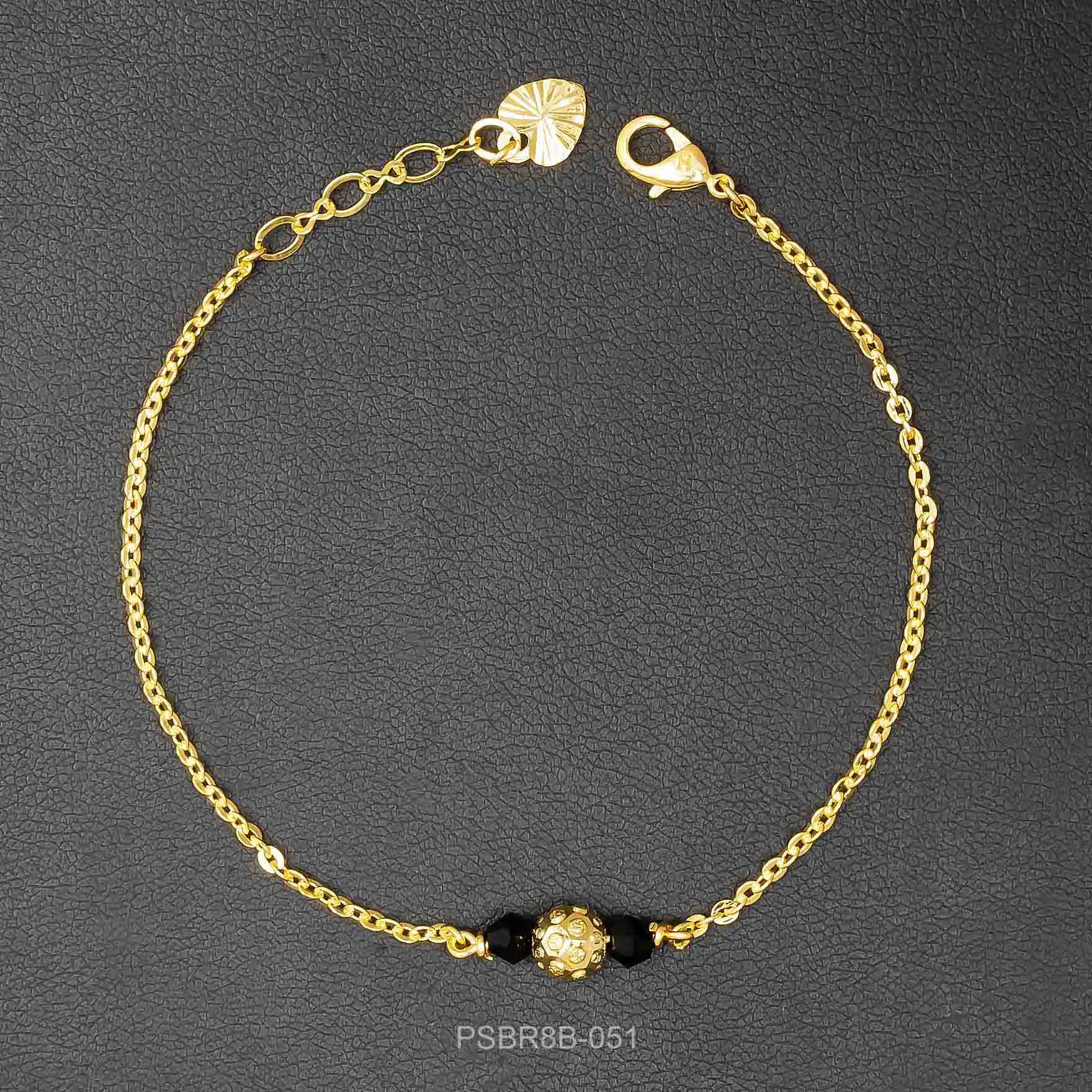 Trending 24k Gold Layered Stone Bracelet Online | Parakkat Jewels