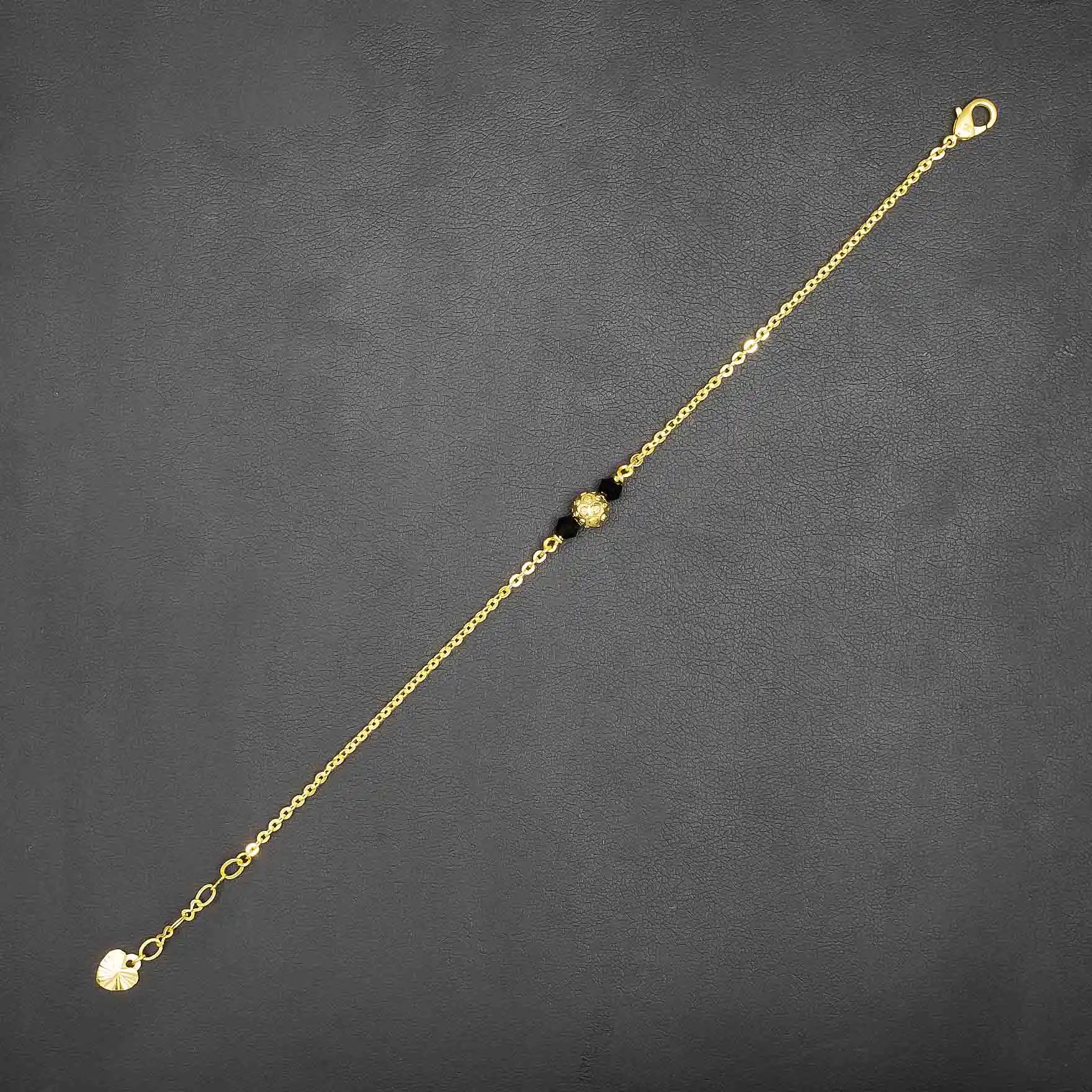 Buy 24k Gold Layered Stone Bracelet Online | Parakkat Jewels