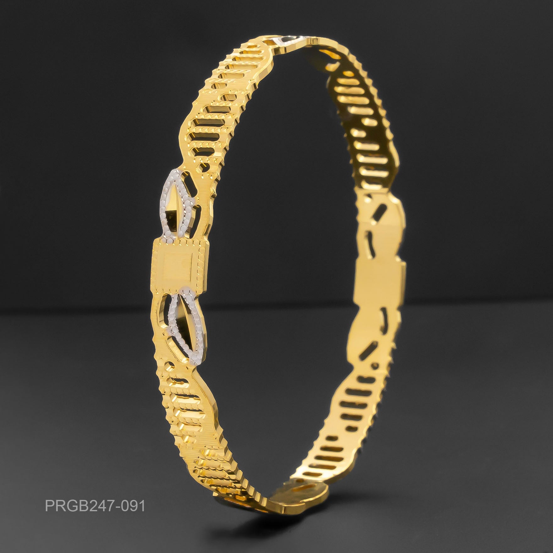 RHODIUM BANGLE PRGB247-091
