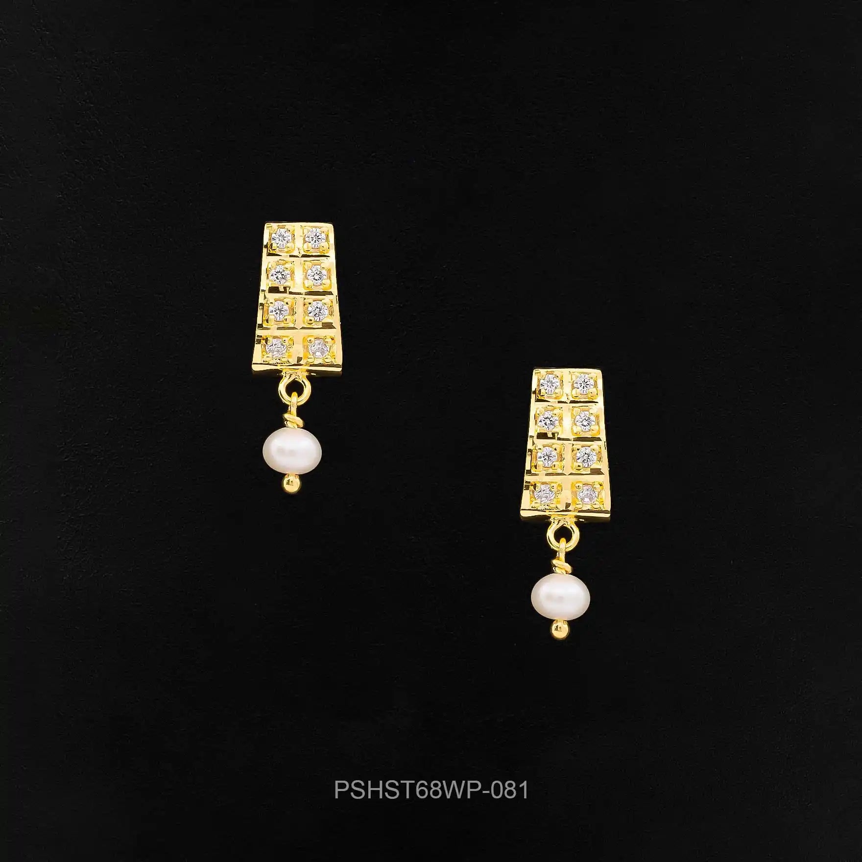 Buy 24k Gold Plated Stone Hanging Stud Online | Parakkat Jewels