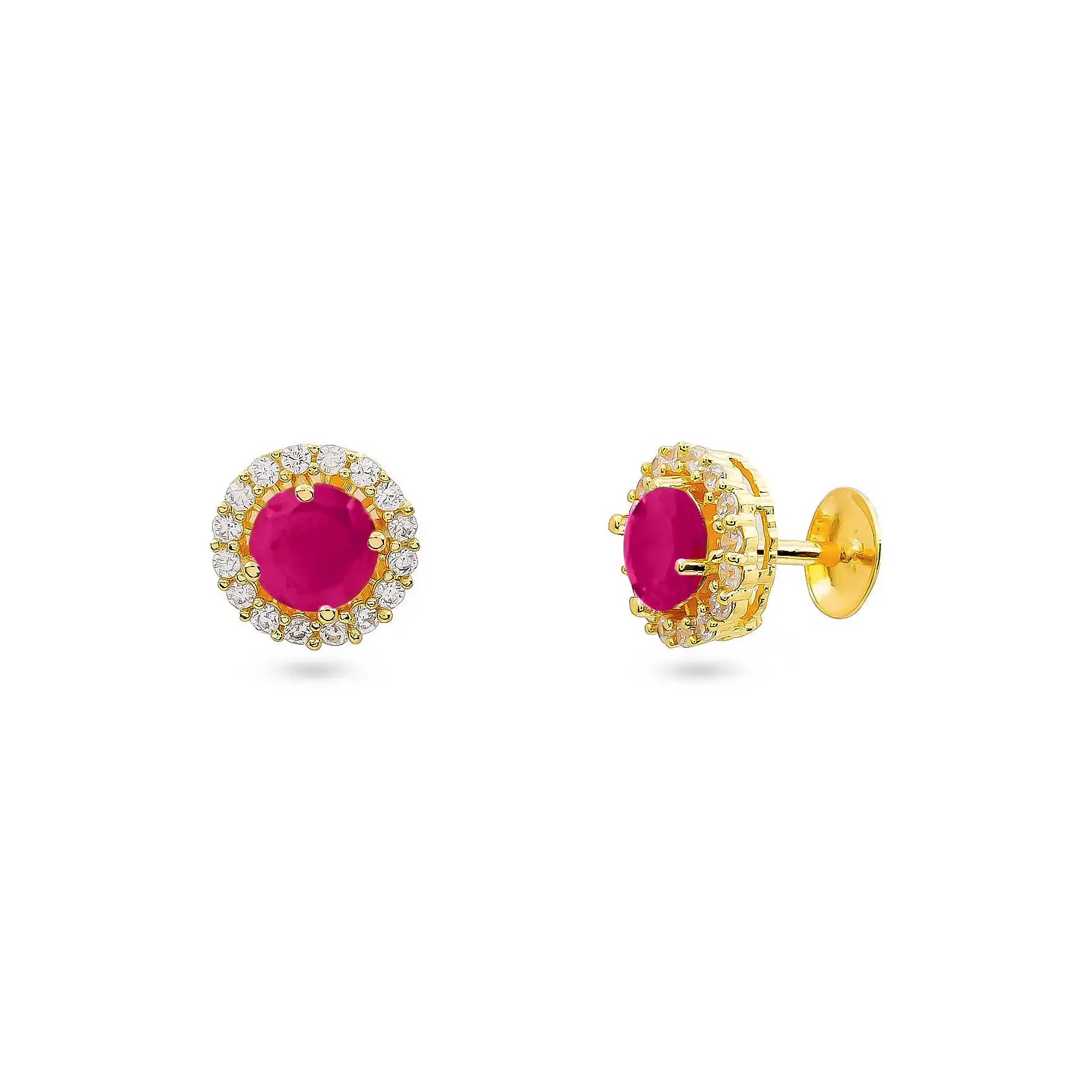 Premium AD Stone Gold Plated Earrings Online | Parakkat Jewels 
