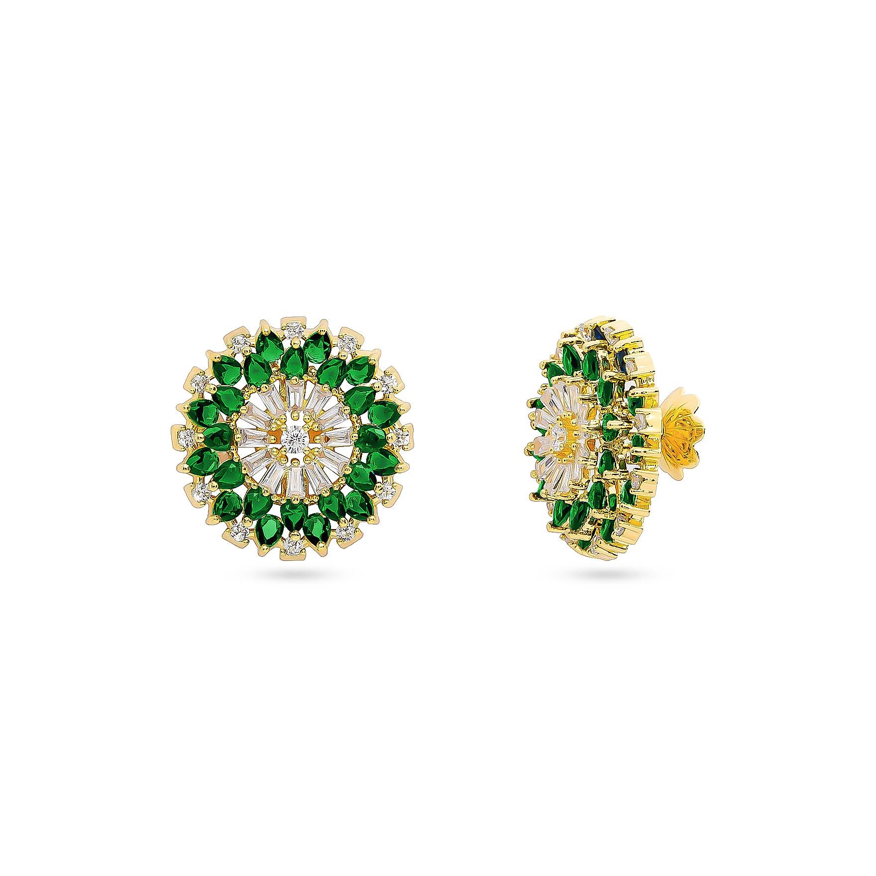 Trendy Gold Plated Stone Earrings Online | Parakkat Jewels