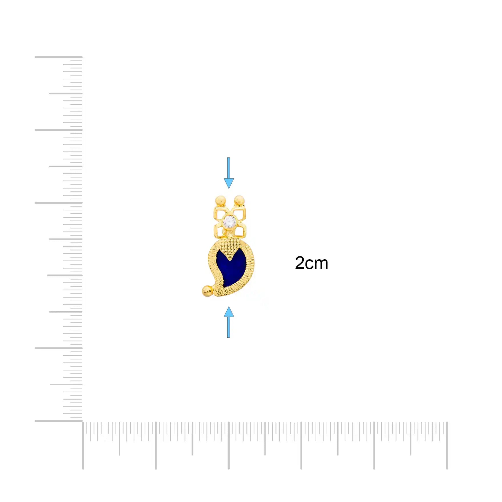 Palakka Blue Stone Stud  PSPKSTMBL8-001