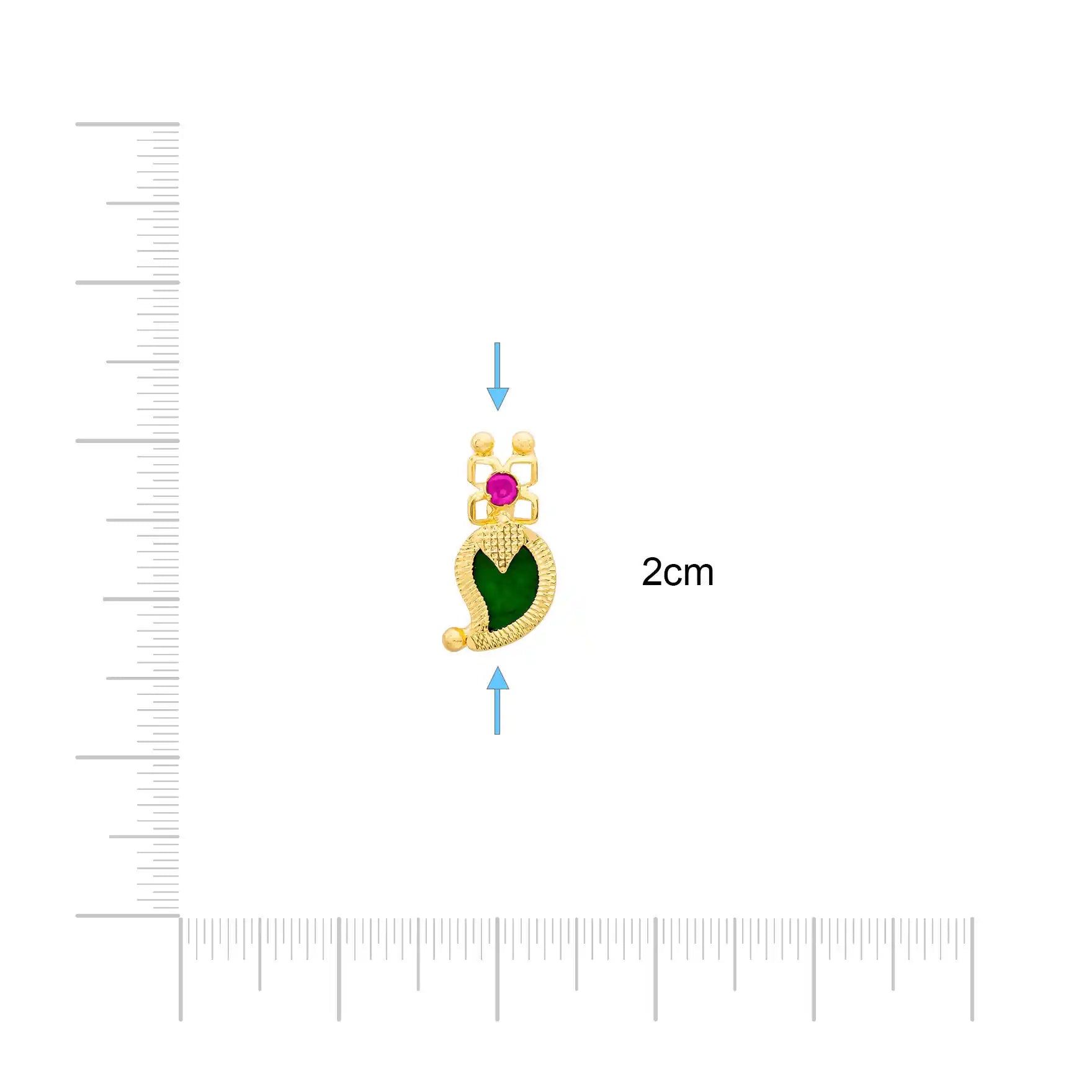 Palakka Green Stone Stud PSPKSTMG8-001