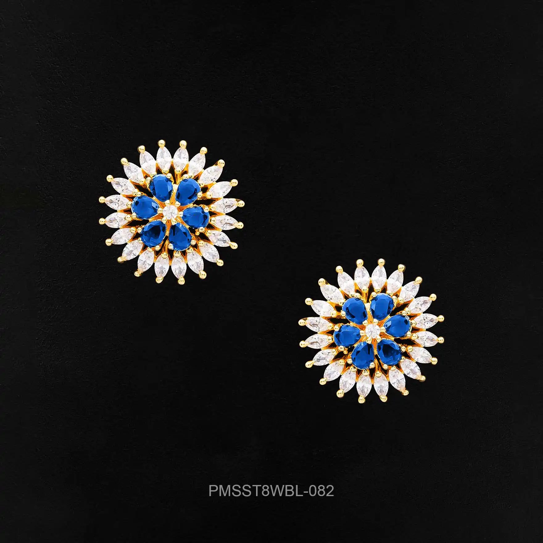 Get Gold Plated Stone Stud Earrings for Girls | Parakkat Jewels
