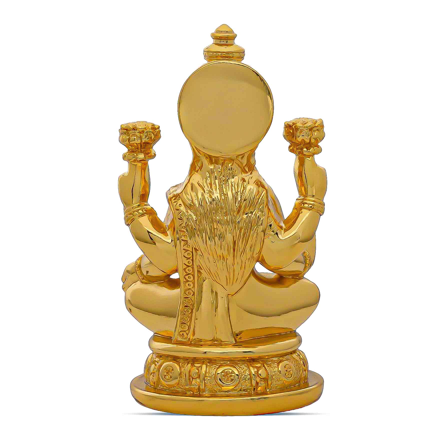 Goddess Lakshmi Idol – Gold Layered Figurine on Lotus – Laxmi Mata Murti (Hindu Spiritual Statue) – Pooja & Home Décor |