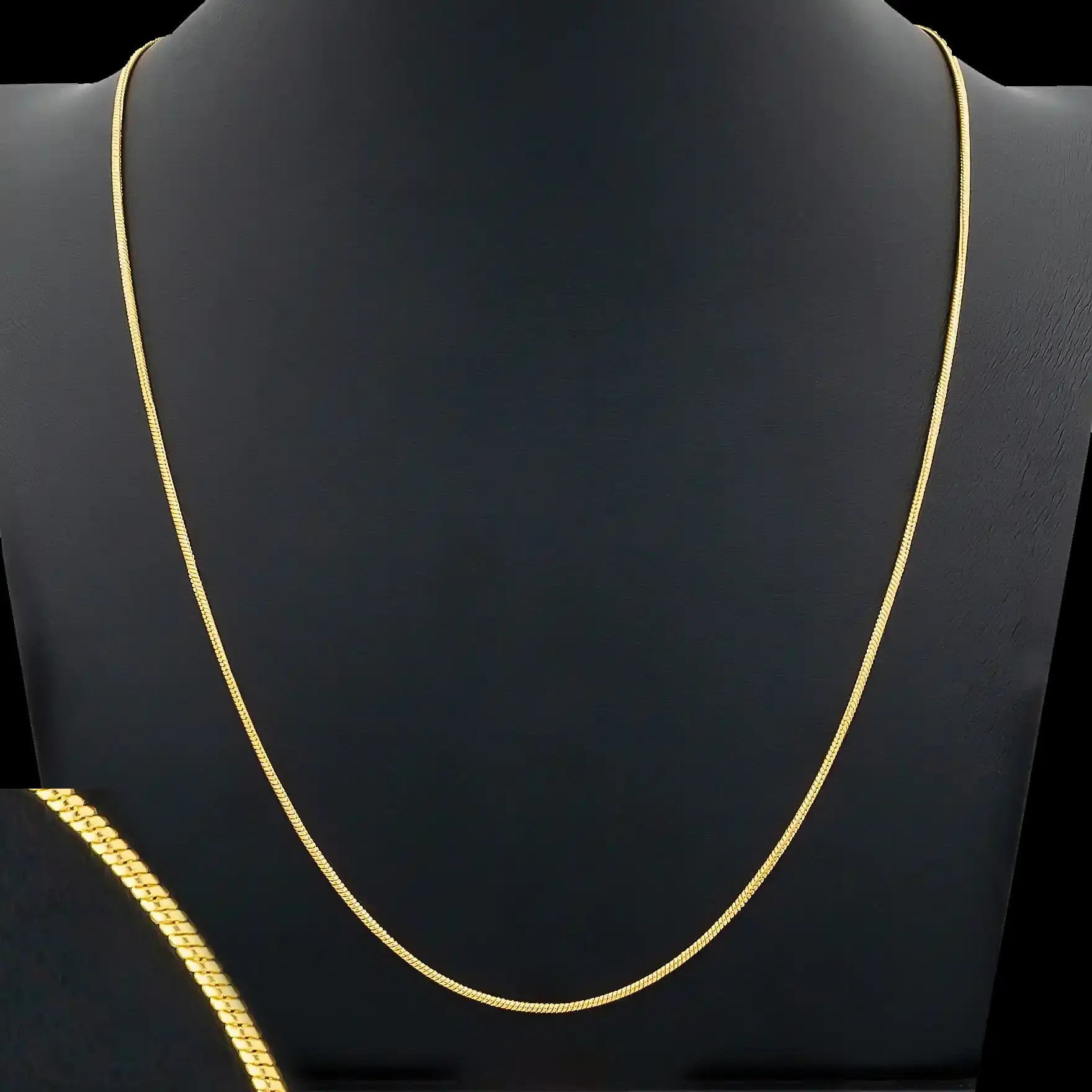 Gold Layered Snake Chain – 50X Anti-Tarnish, Unisex
