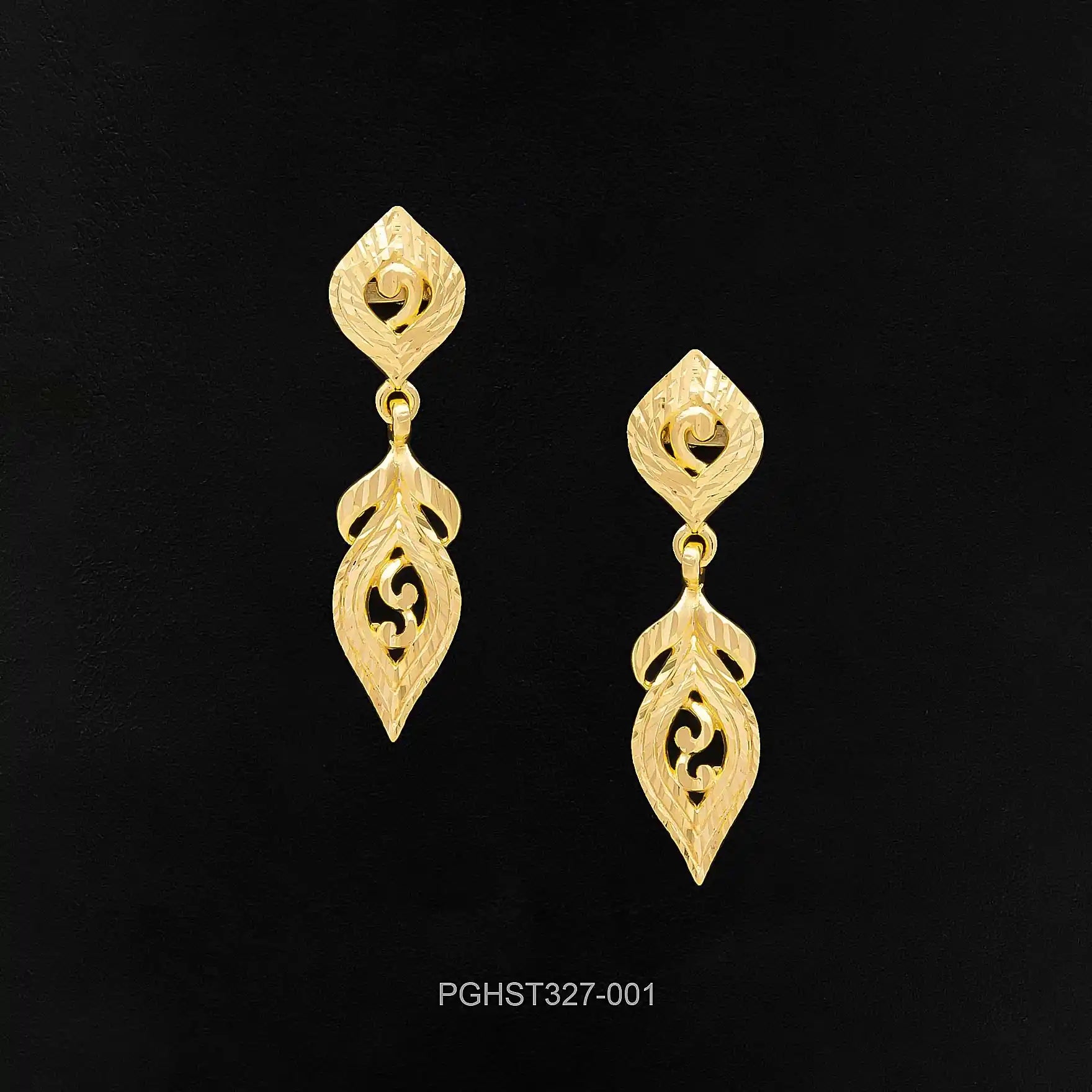GOLDEN HANGING STUD PGHST327-001
