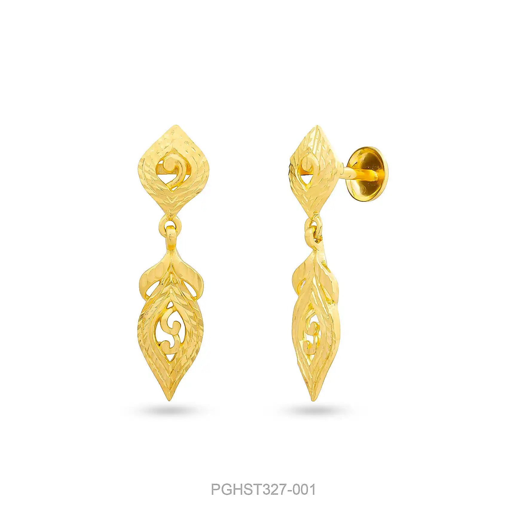 GOLDEN HANGING STUD PGHST327-001