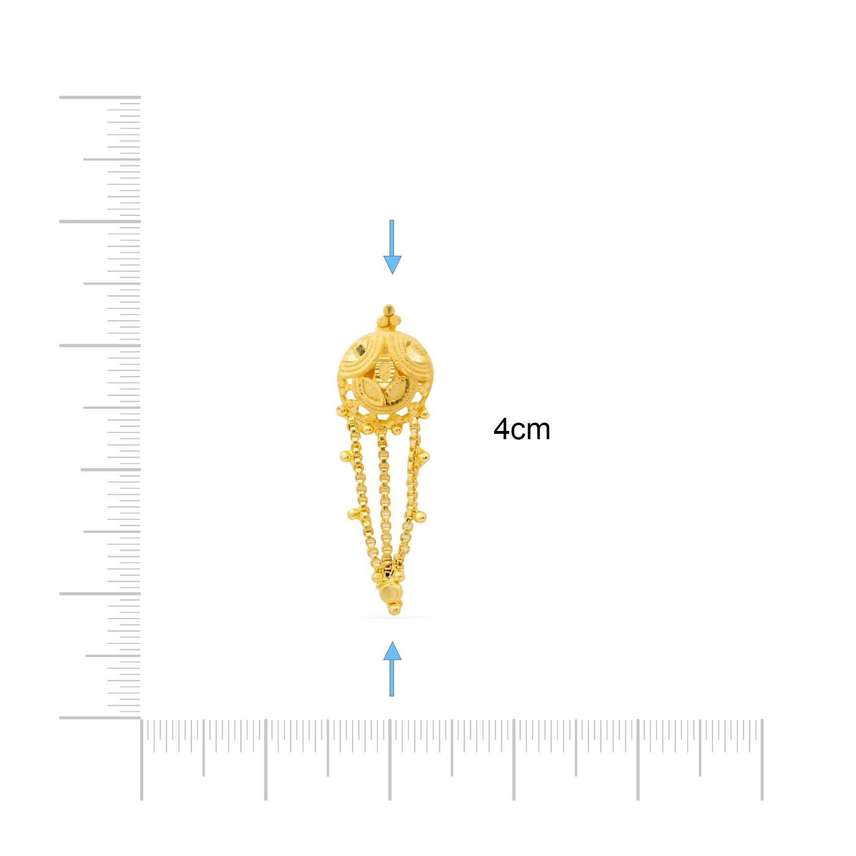 GOLDEN HANGING STUD PGHST253-001