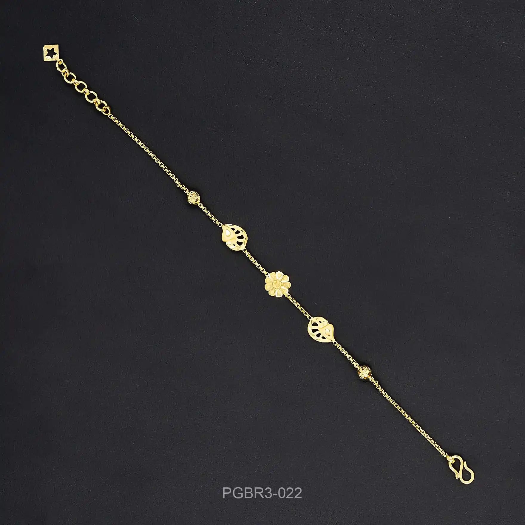 Cute Gold Layered Charms Bracelet 