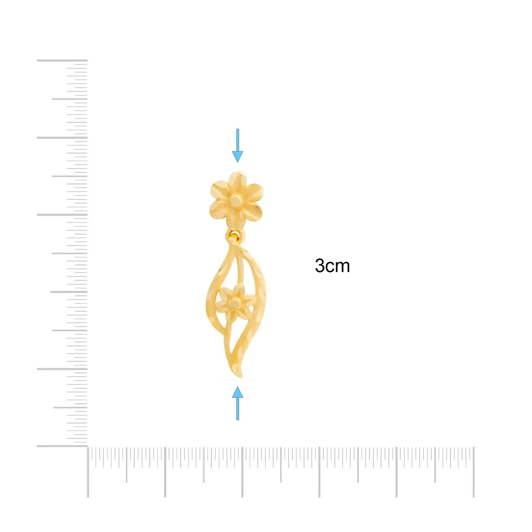 GOLDEN HANGING STUD PGHST297-001