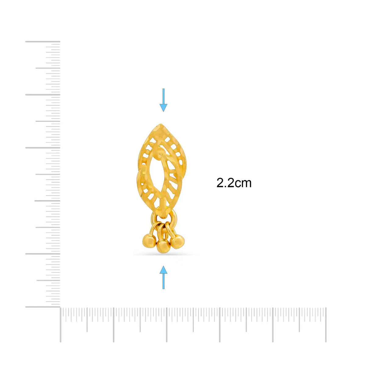 Leaf Openwork Drop Earrings Gold Layered