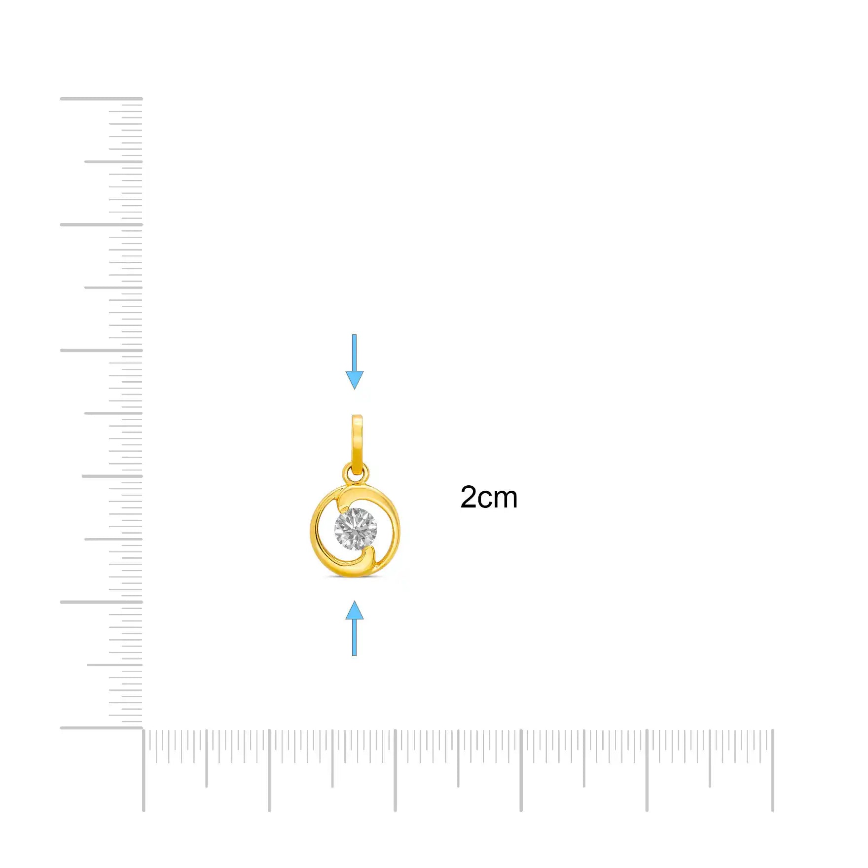Golden Pendant PSLT138W-06