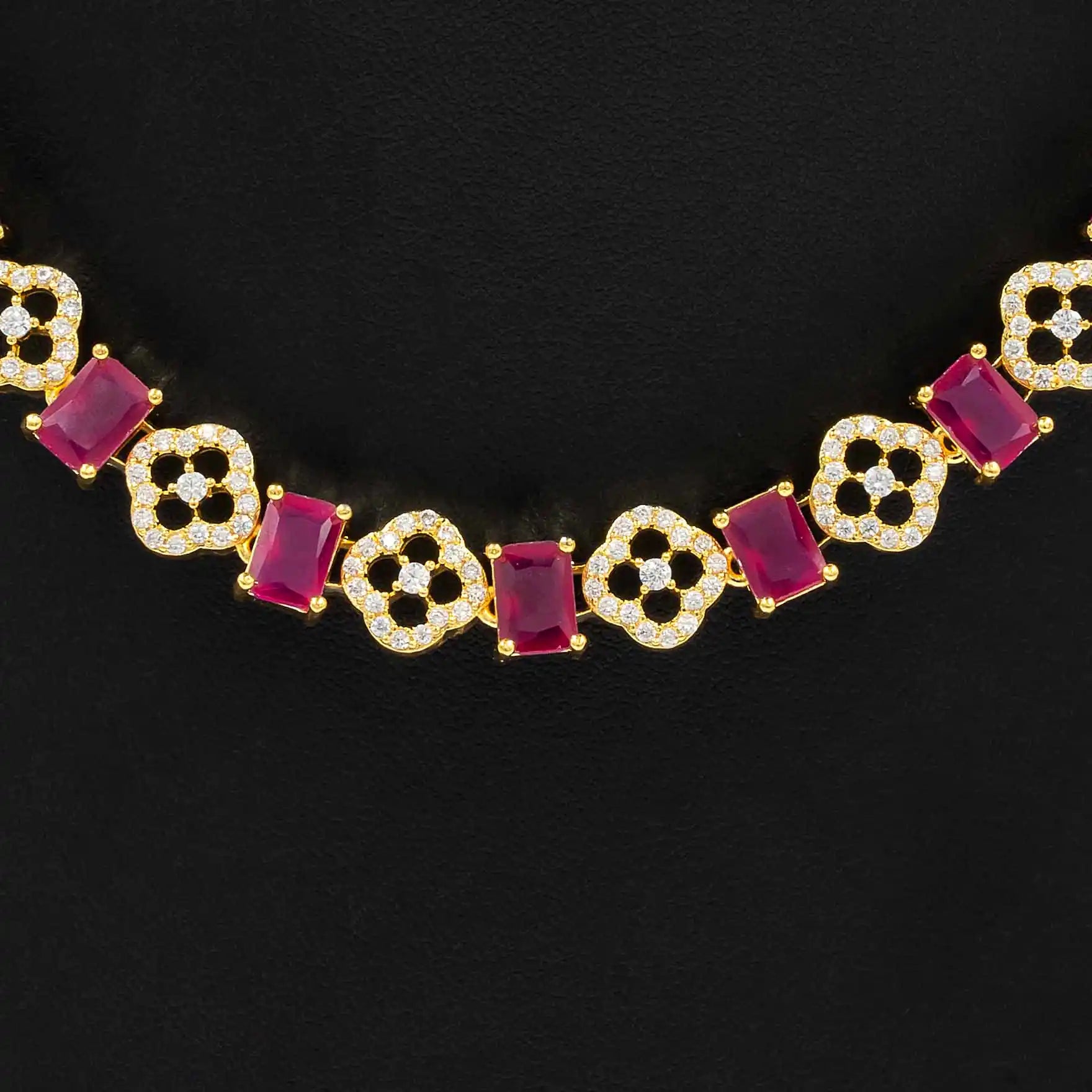 Premium Stone Necklace with Stud PMSNS23WR-007, PMSHST40WR-052