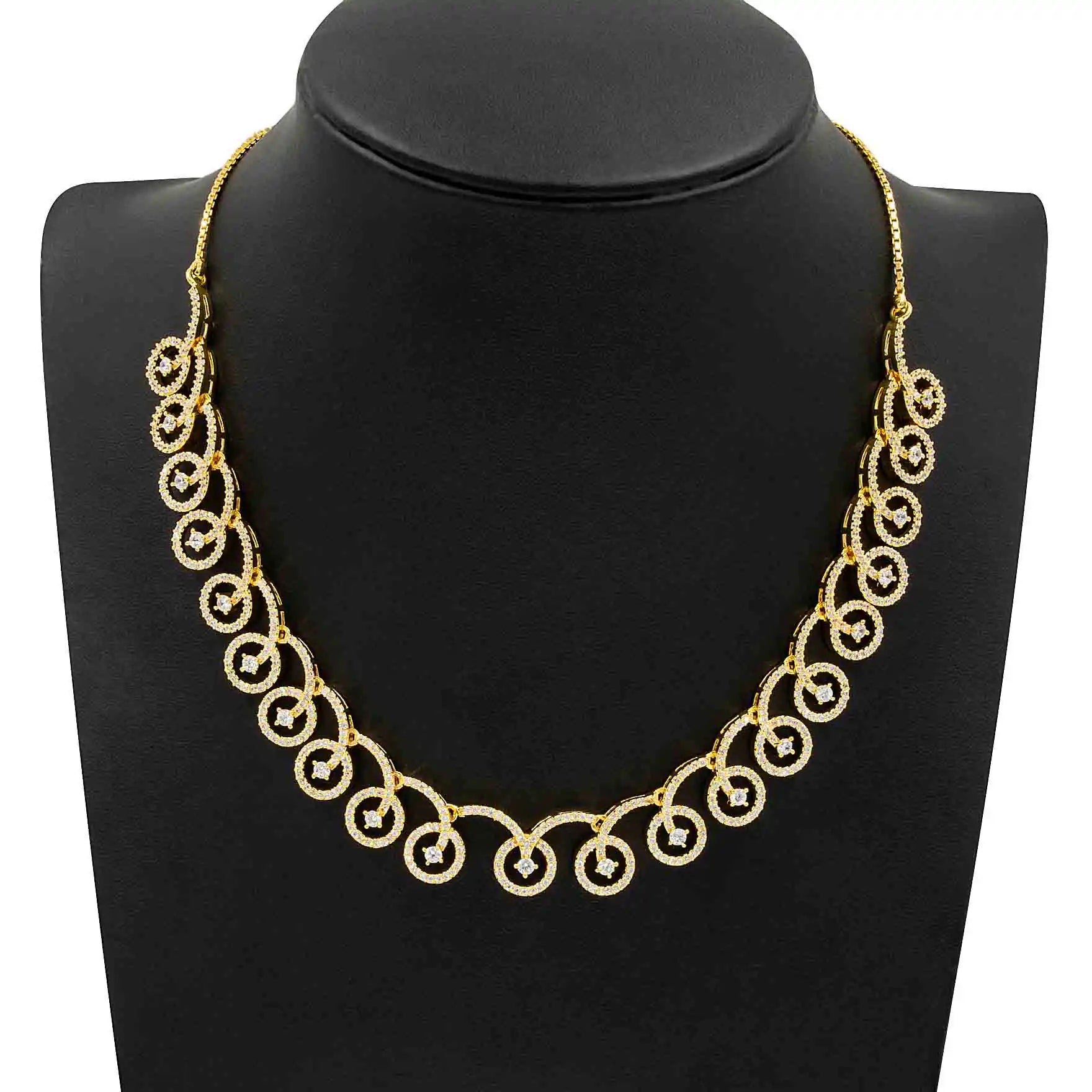 Premium Stone Necklace with Stud PMSNS39W-008, PMSHST31W-082