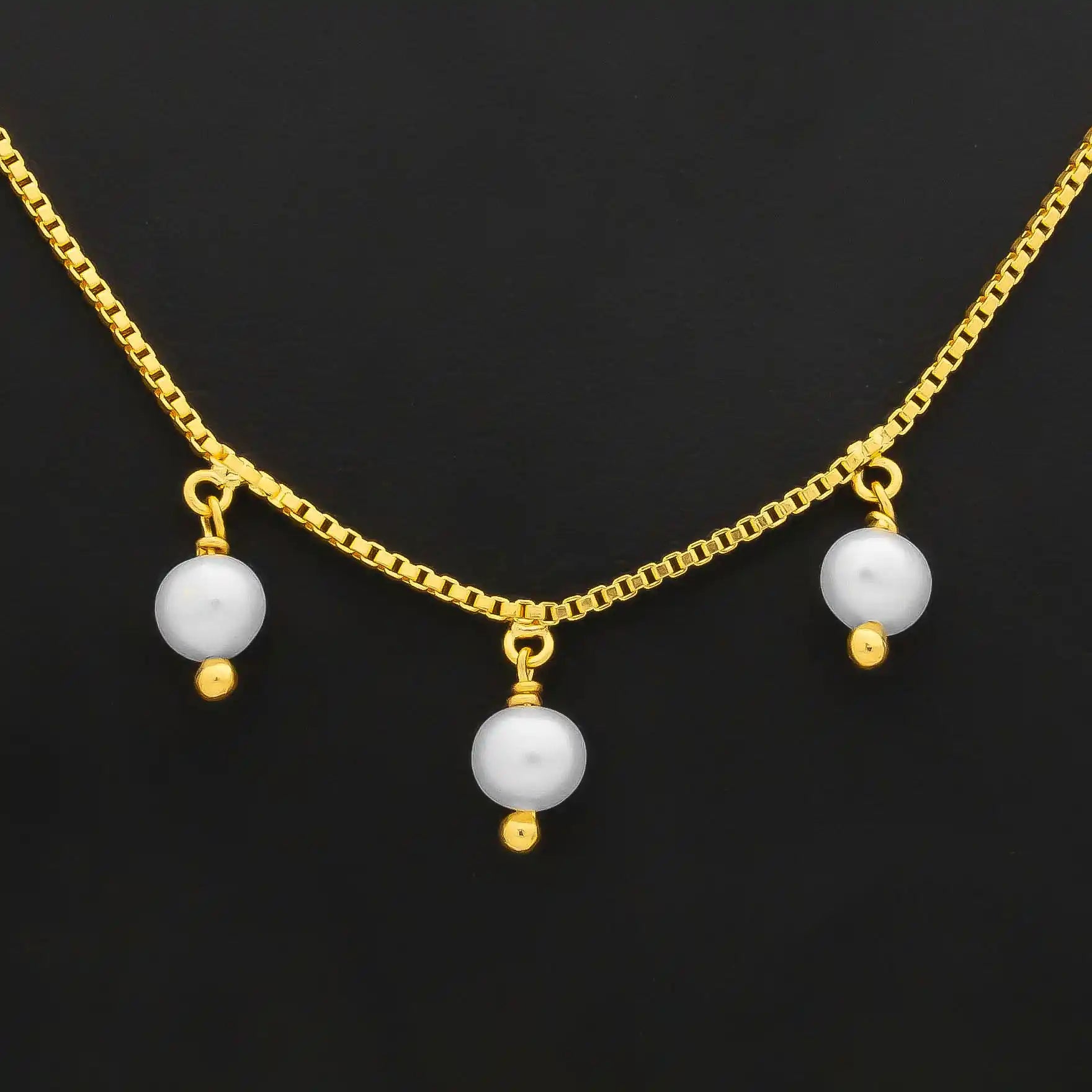 Necklace with Pearl drops PPNS5P-073