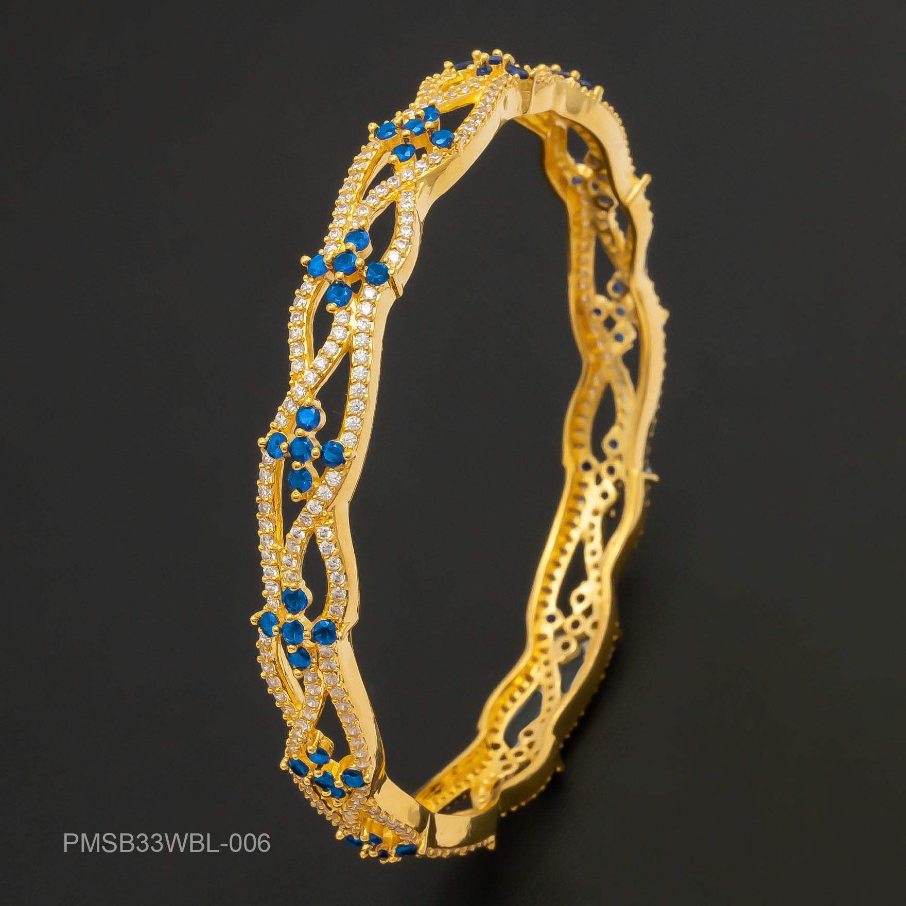 PREMIUM STONE BANGLE PMSB33WBL-006