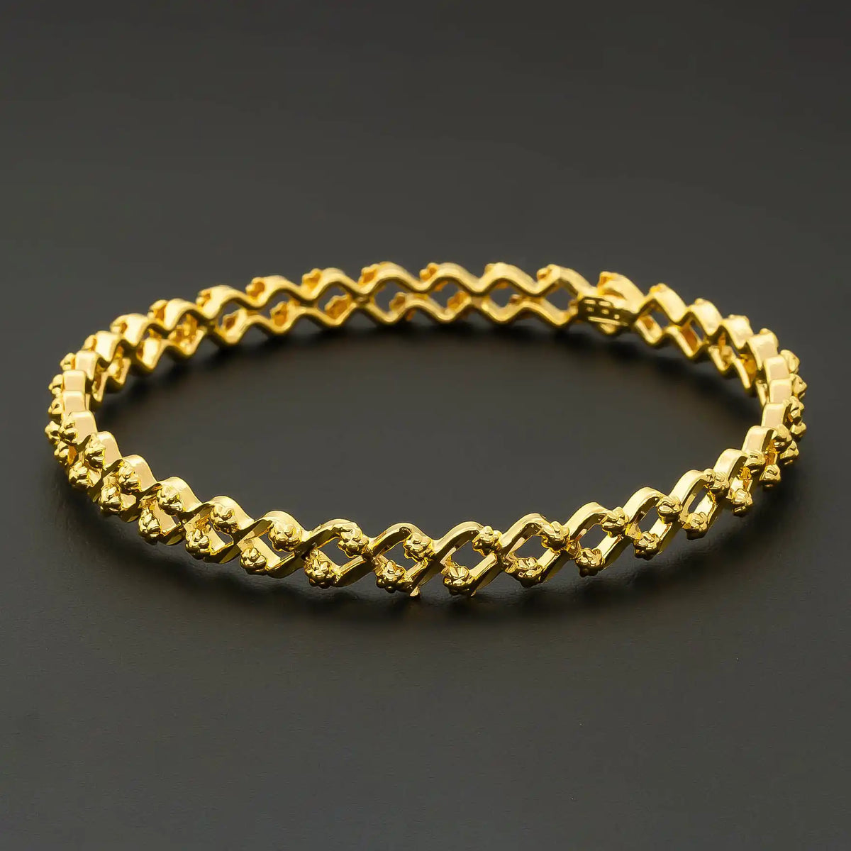 Zigzag Openwork Bangle Gold Layered